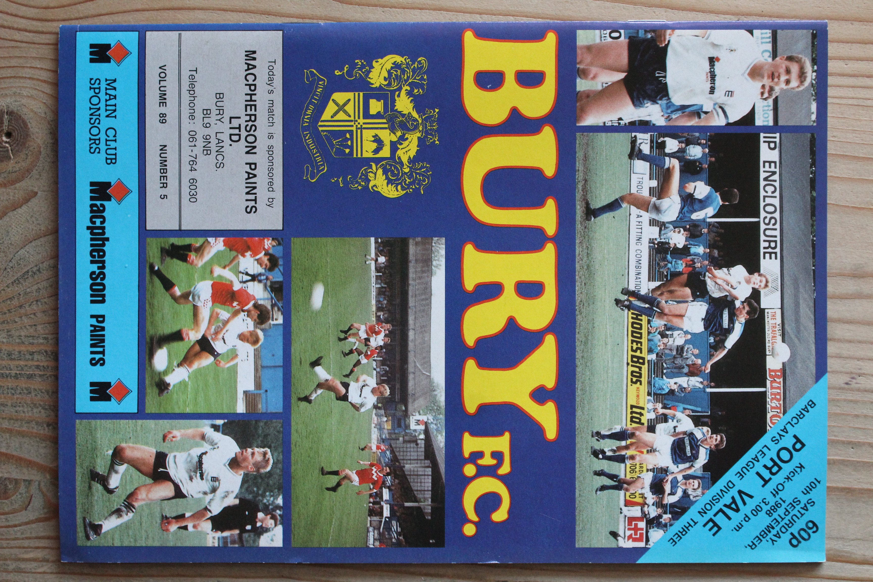 Bury FC v Port Vale FC