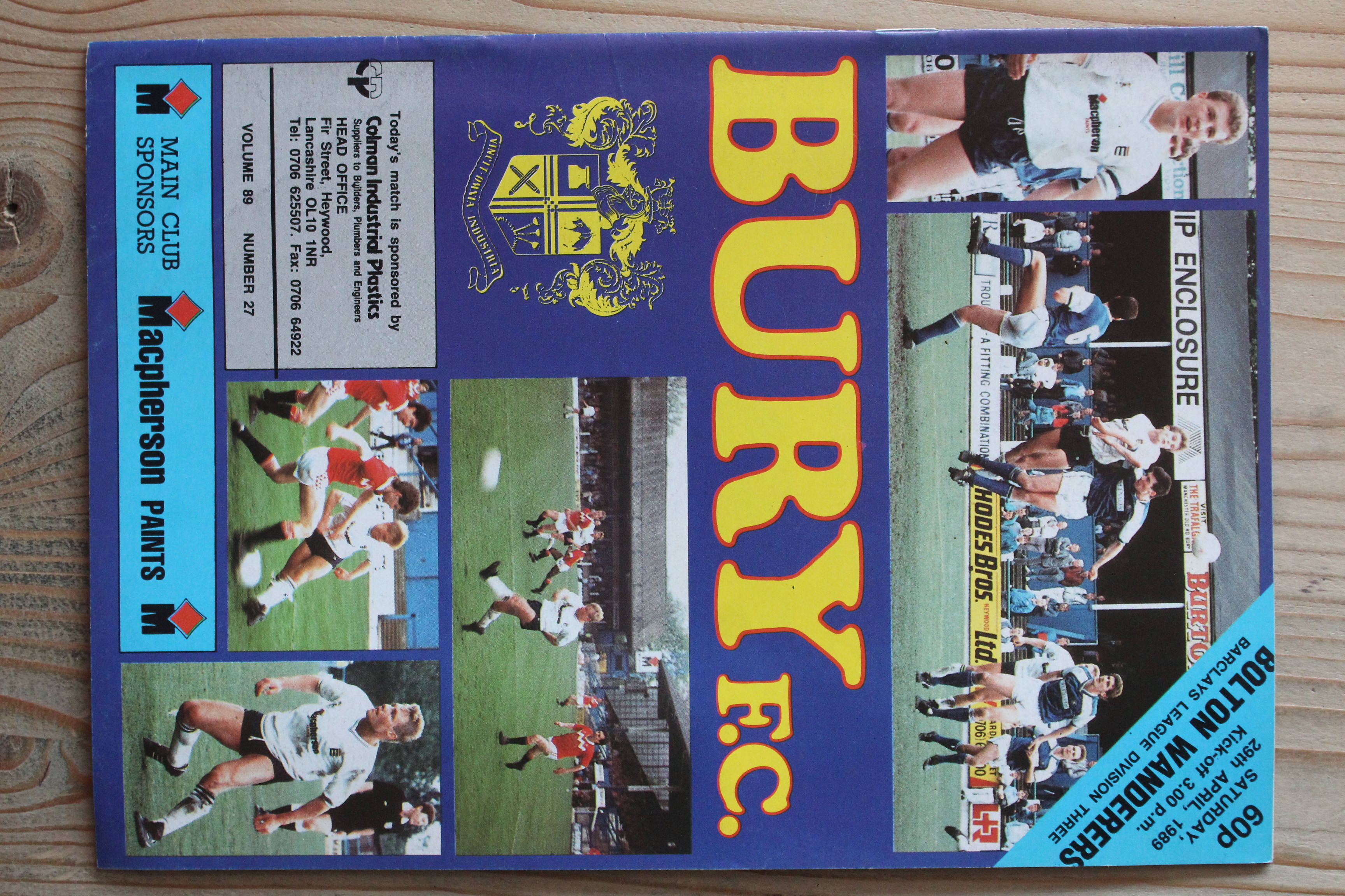 Bury FC v Bolton Wanderers FC