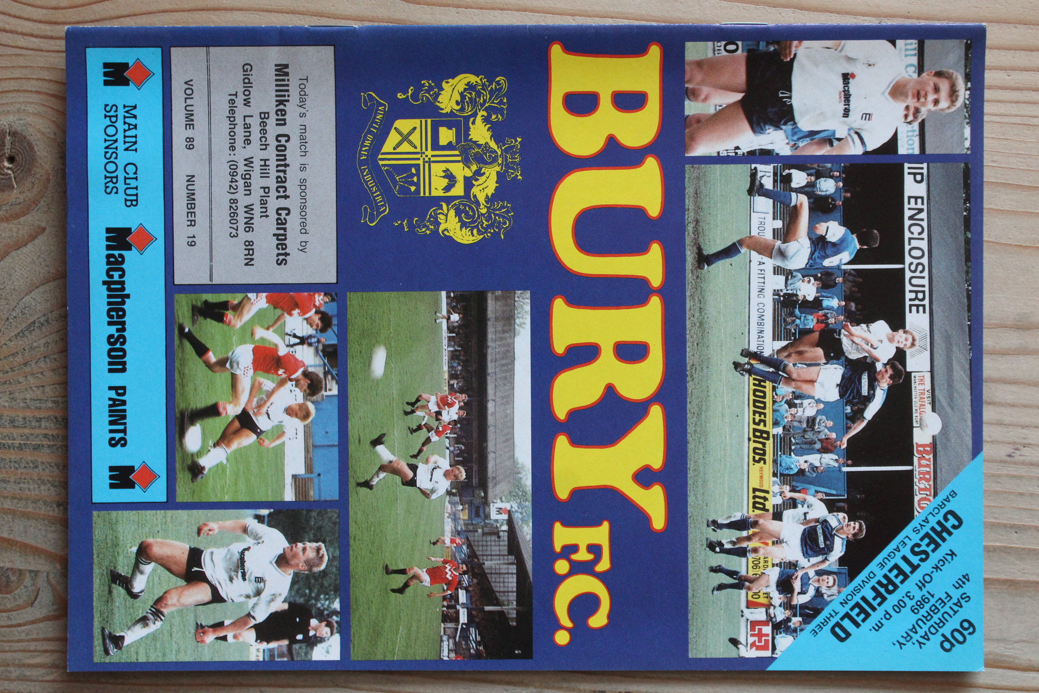Bury FC v Chesterfield FC