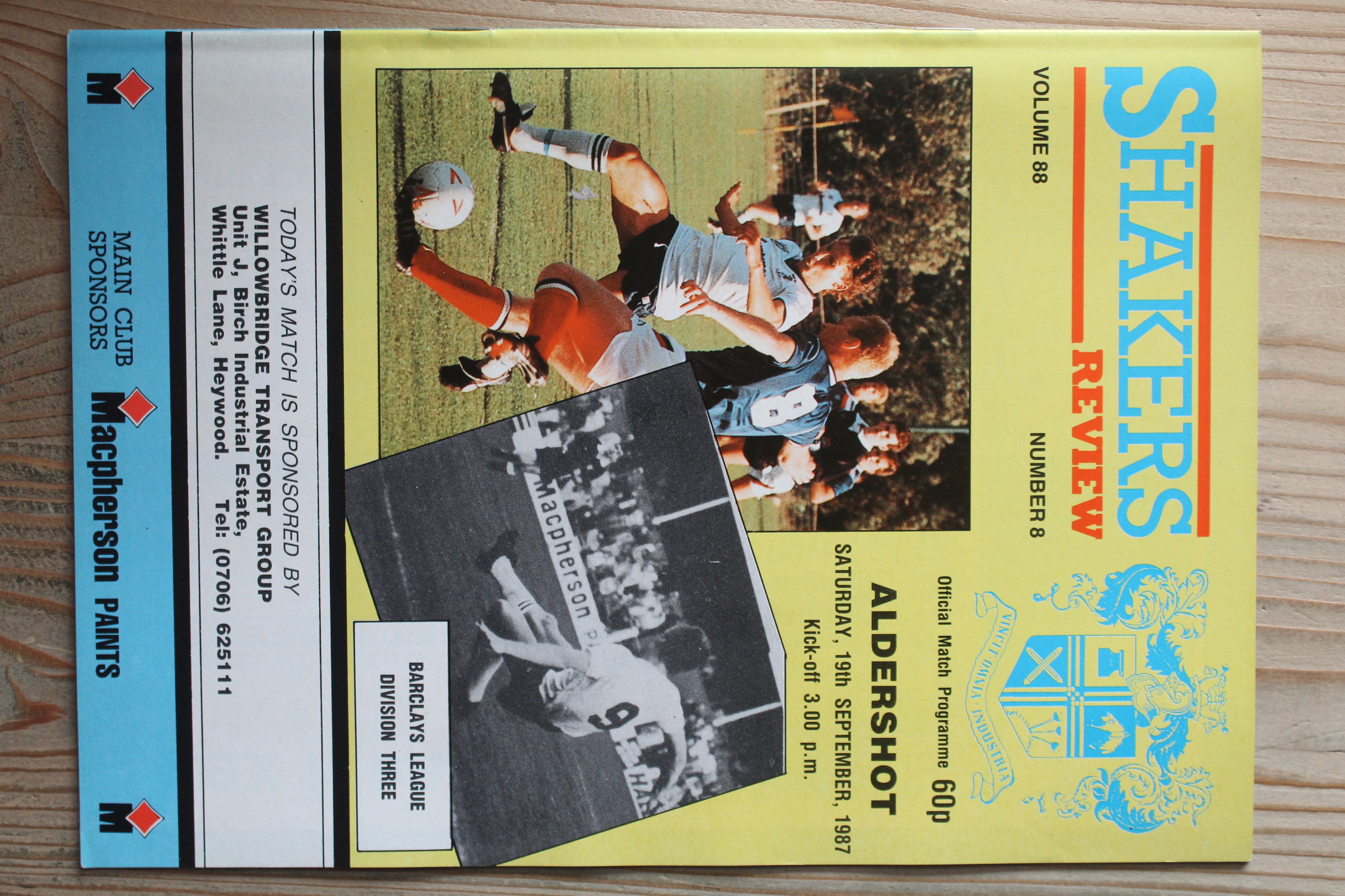 Bury FC v Aldershot F.C