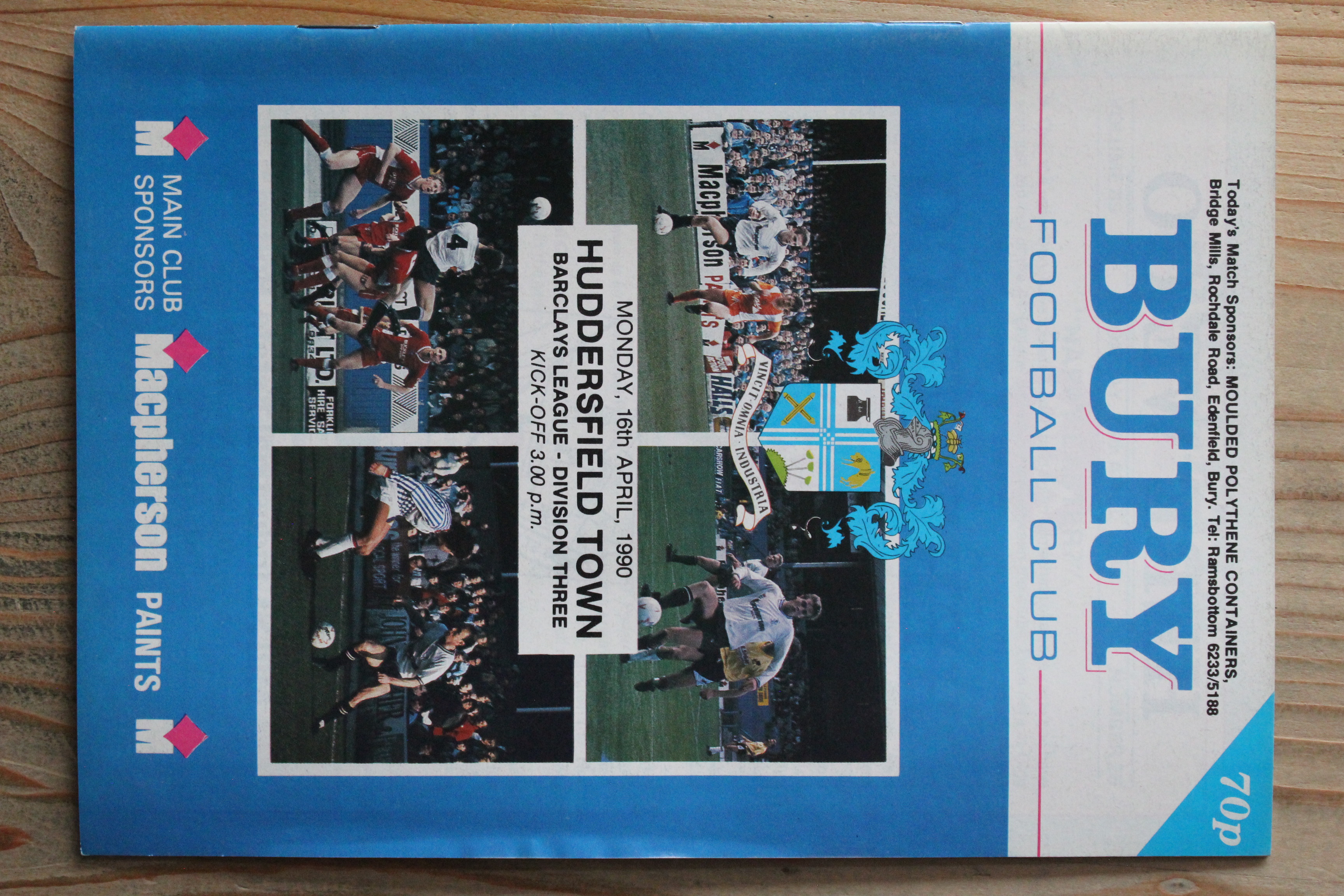 Bury FC v Huddersfield Town FC