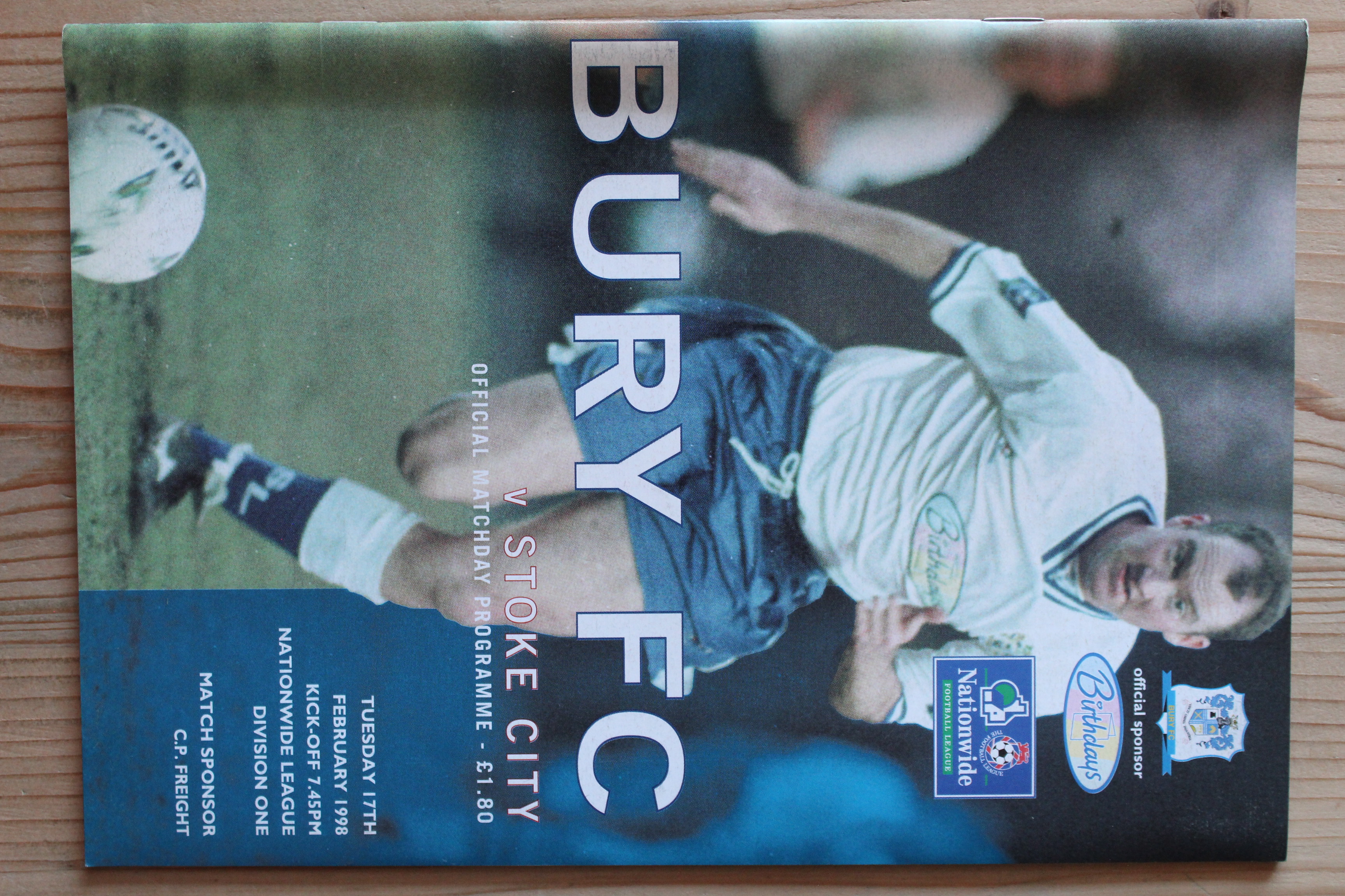 Bury FC v Stoke City FC