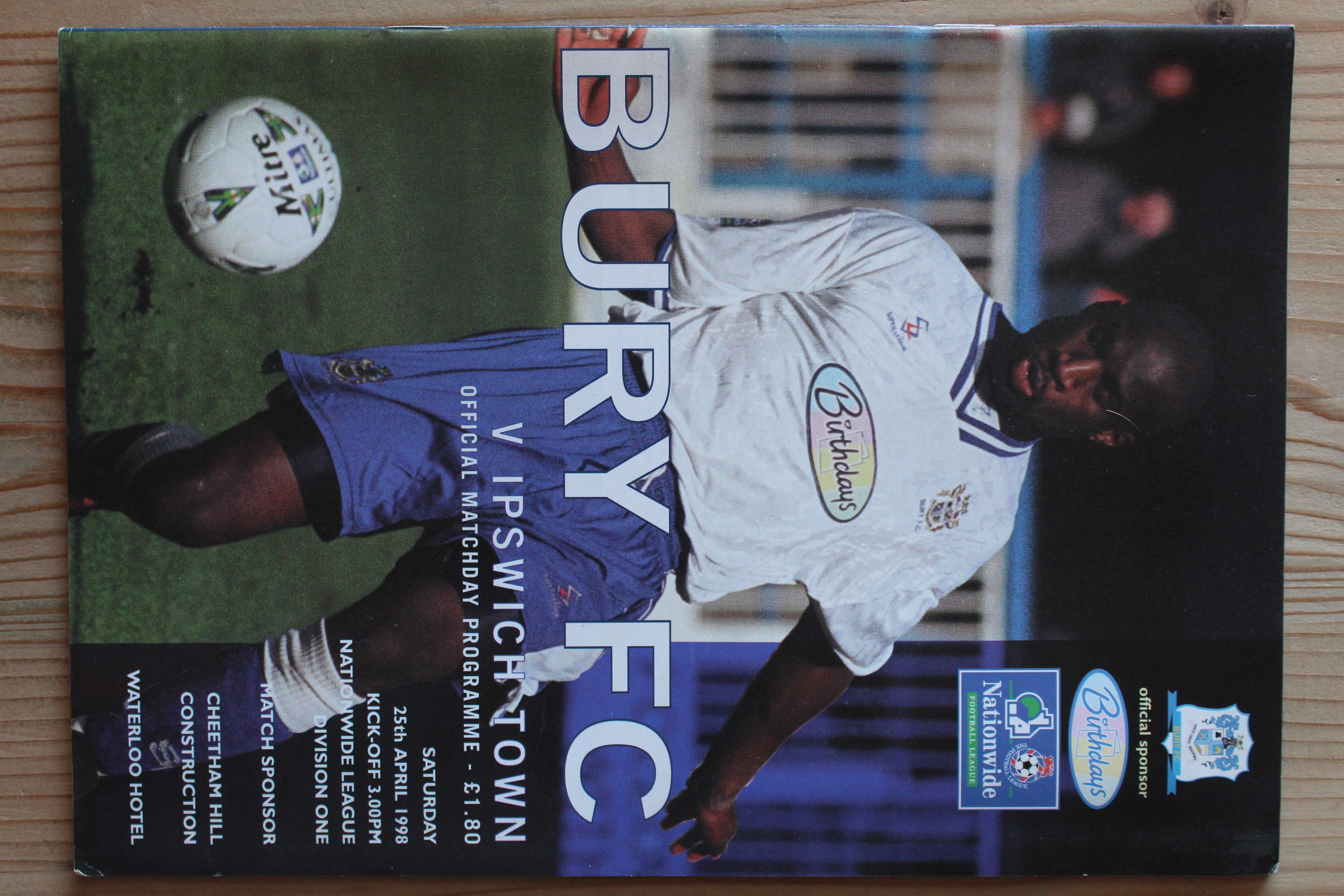 Bury FC v Ipswich Town FC