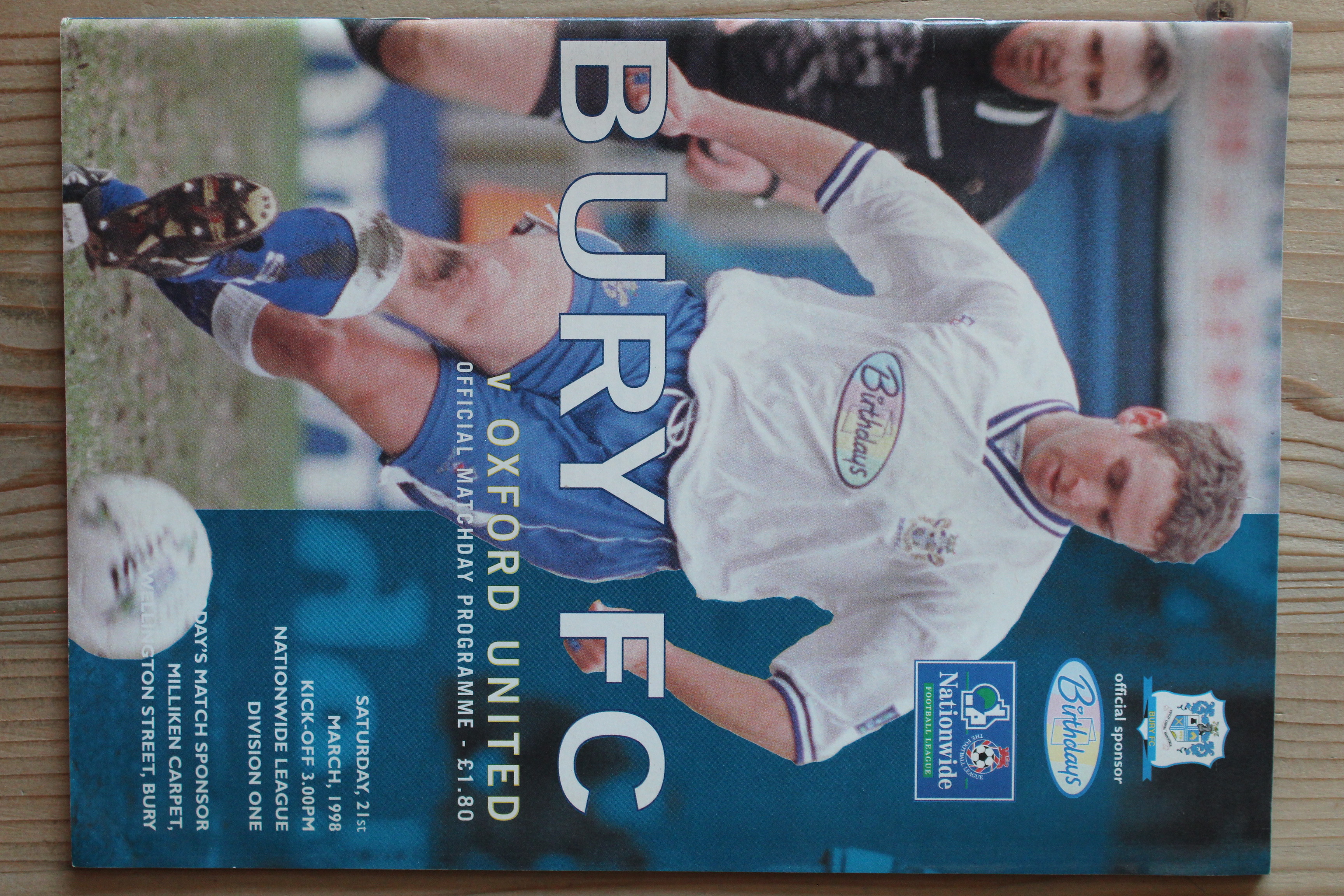 Bury FC v Oxford United FC