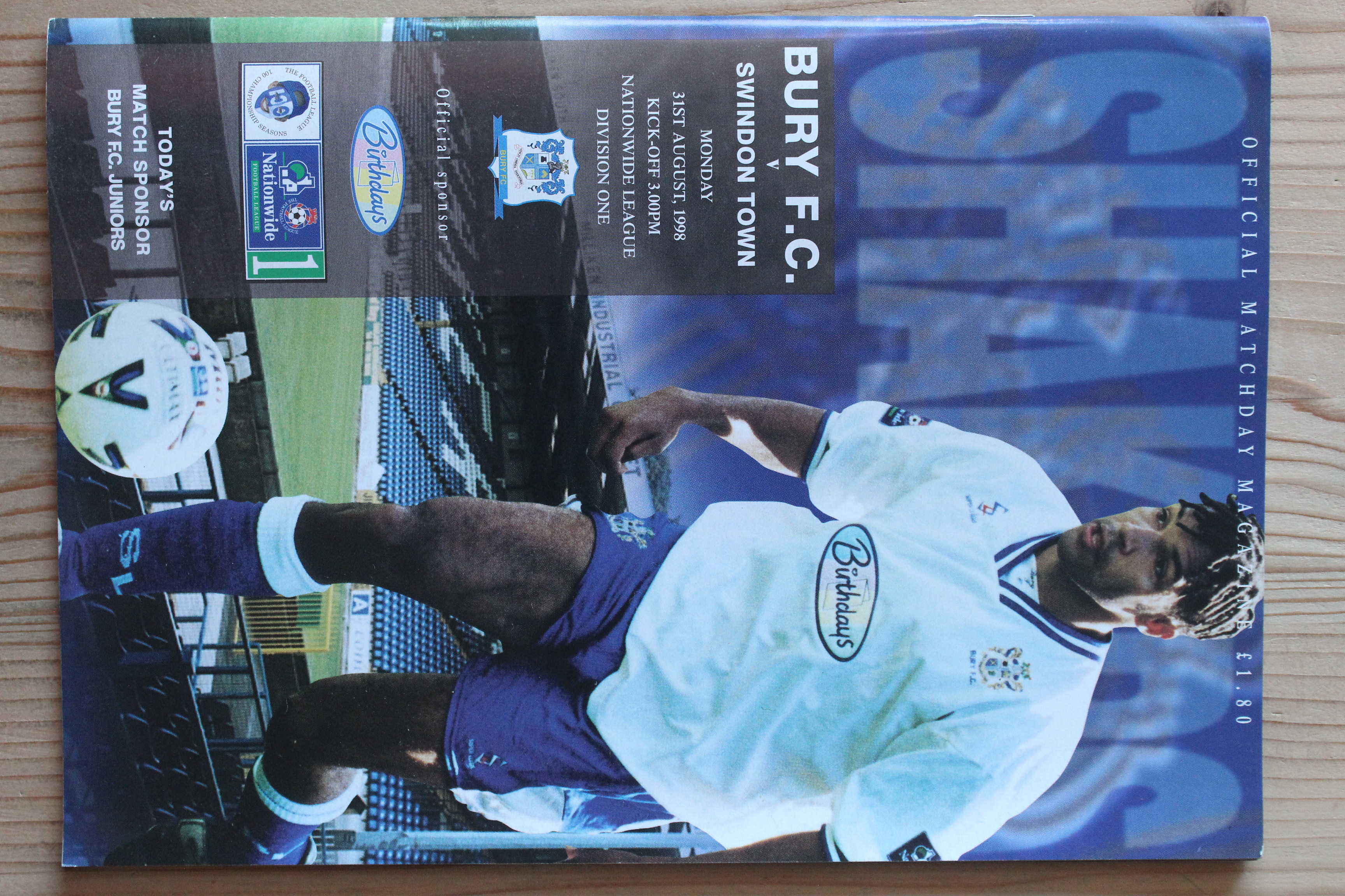 Bury FC v Swindon Town FC