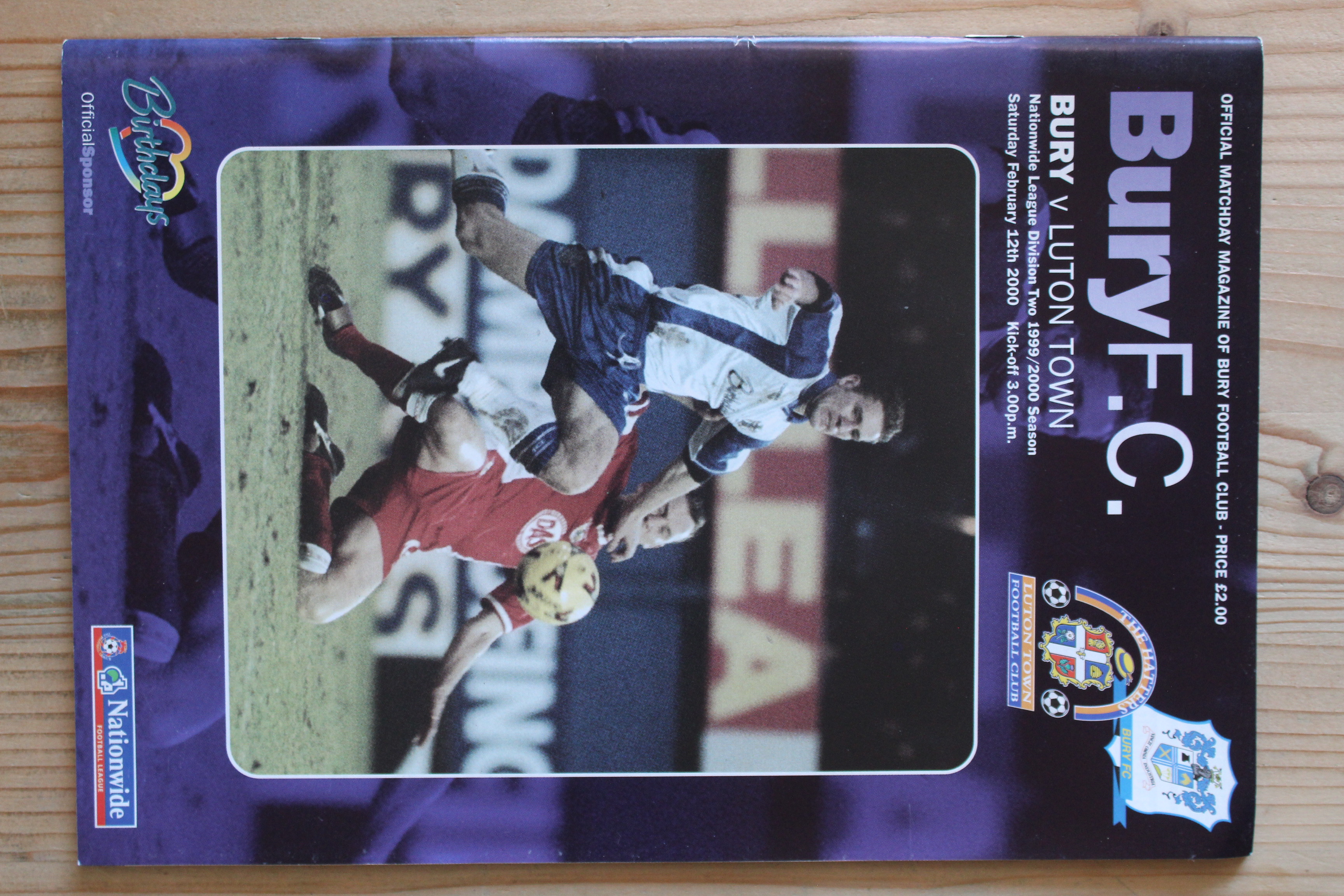 Bury FC v Luton Town FC