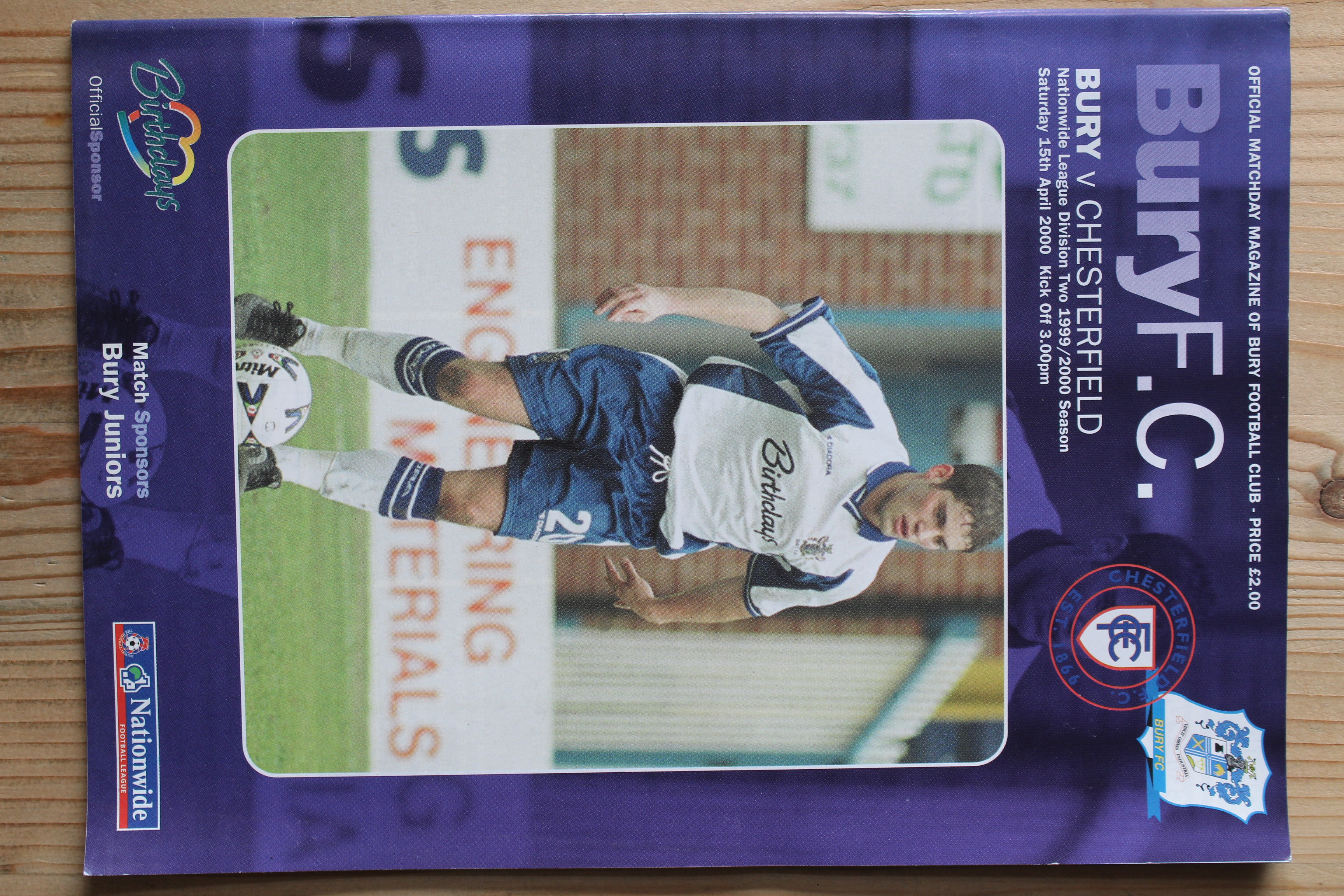 Bury FC v Chesterfield FC