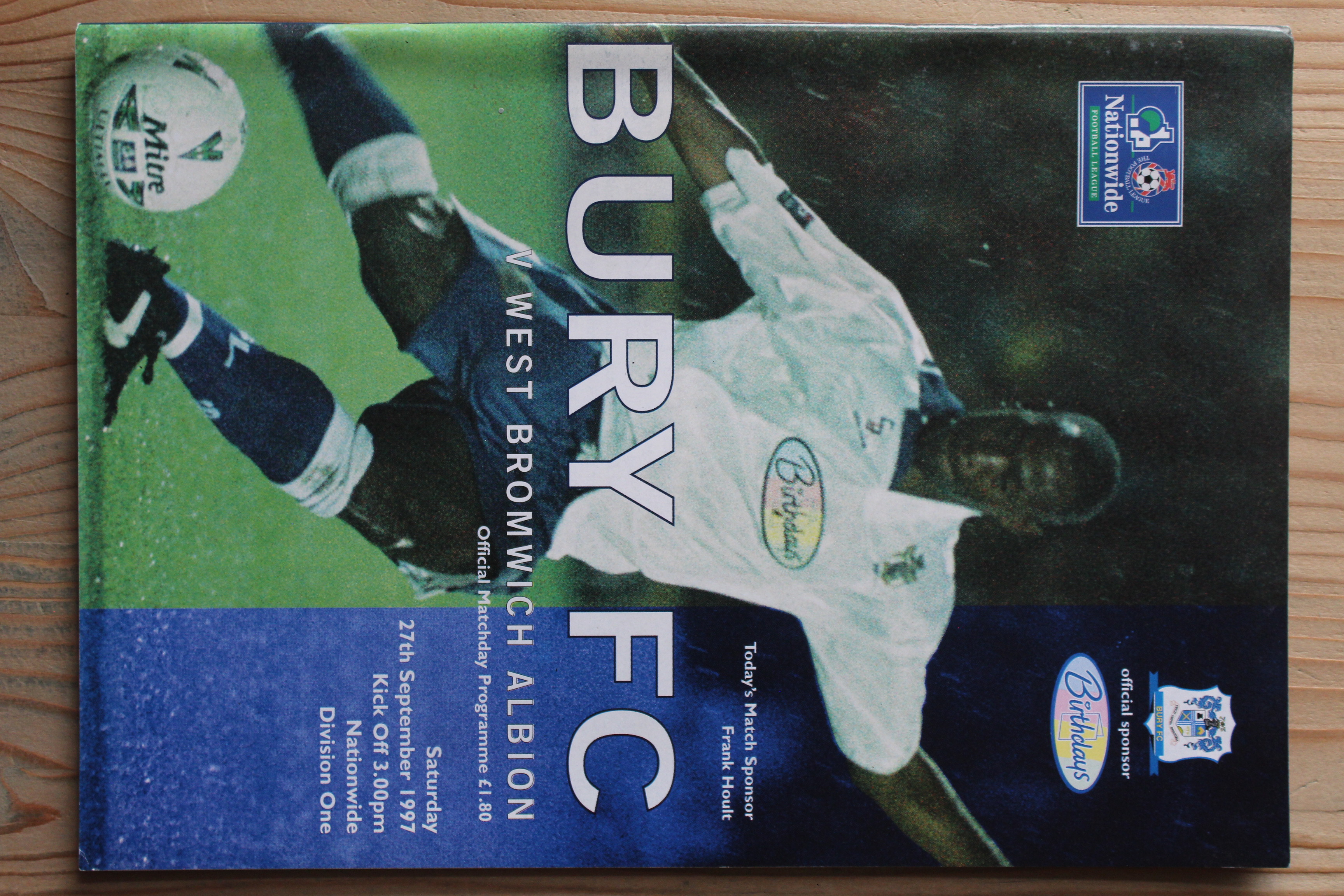 Bury FC v West Bromwich Albion FC 