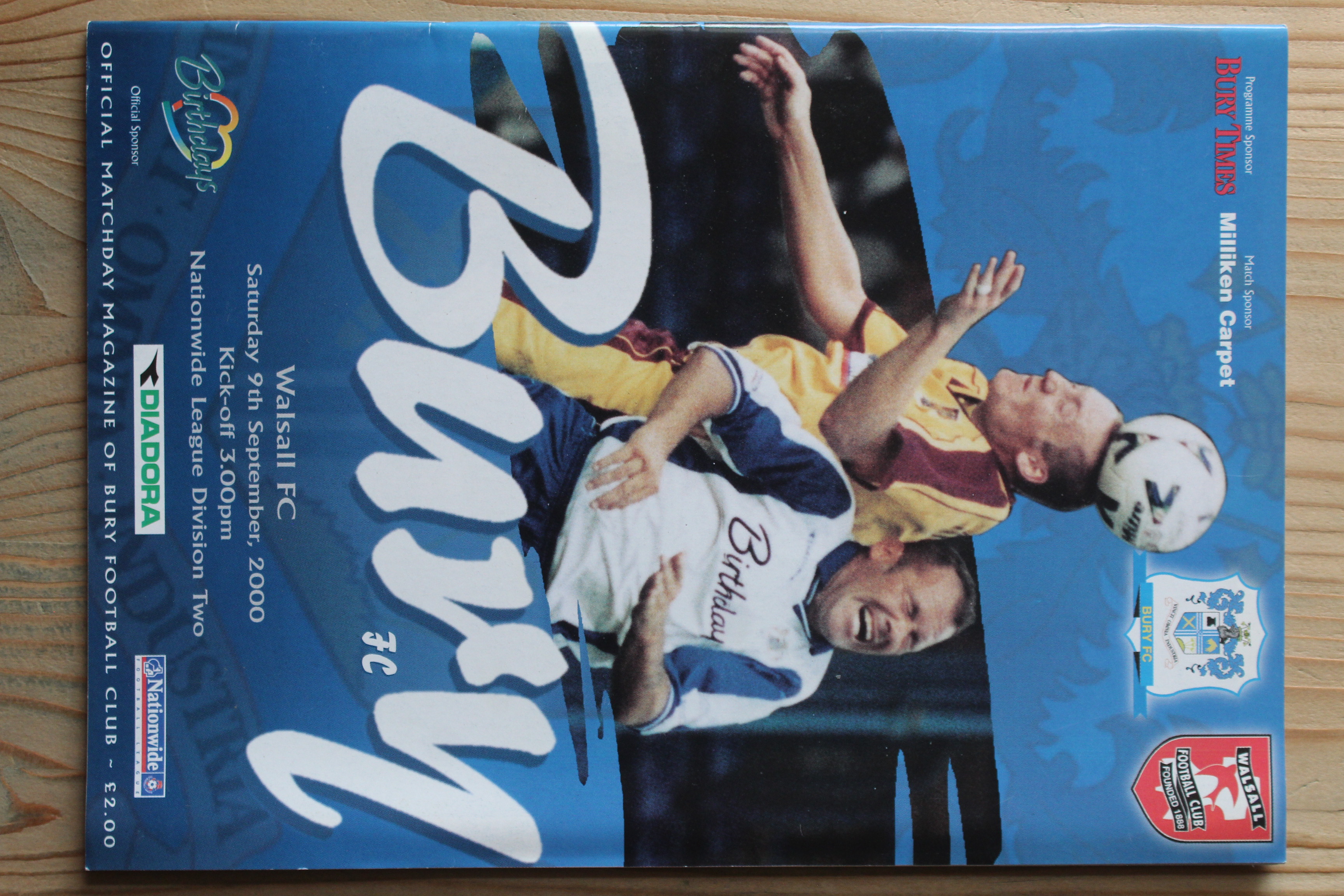 Bury FC v Walsall FC