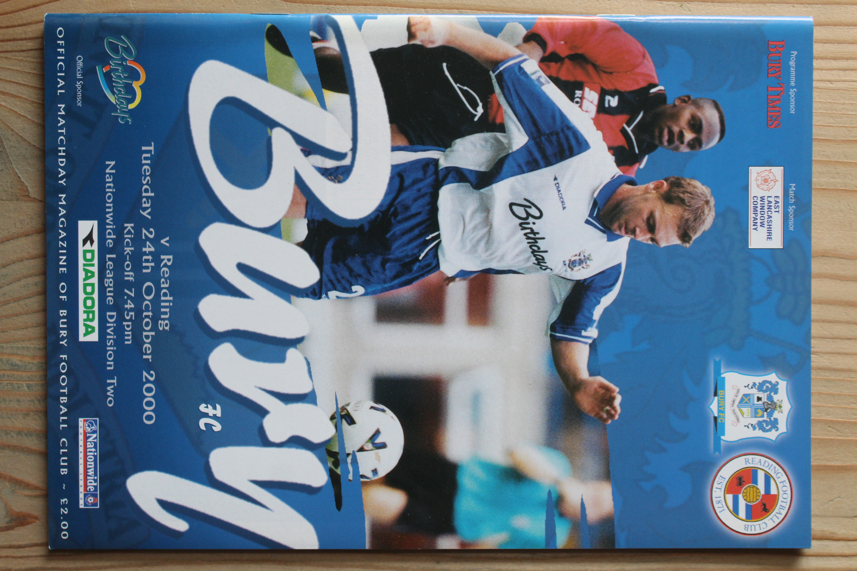 Bury FC v Reading FC