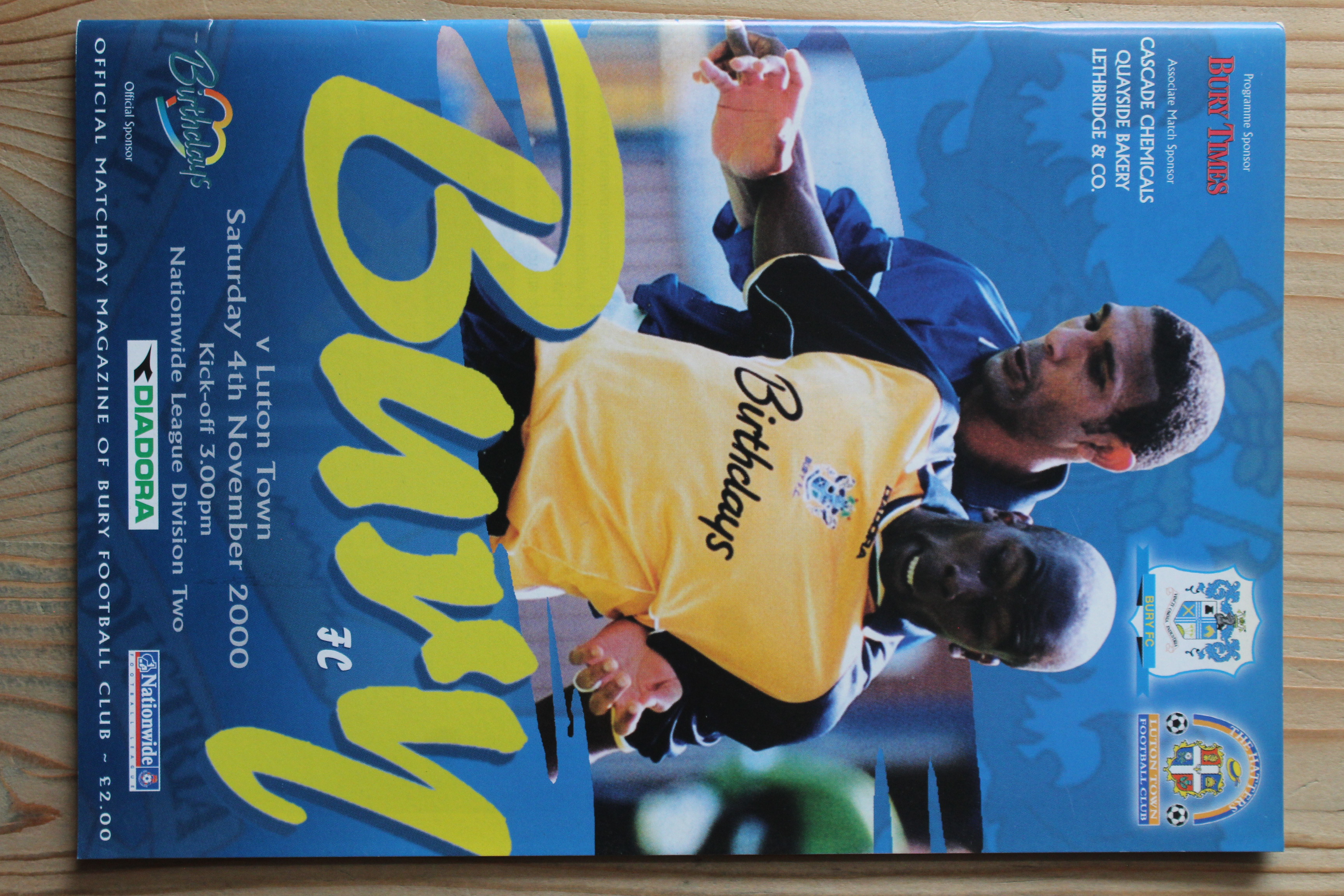 Bury FC v Luton Town FC