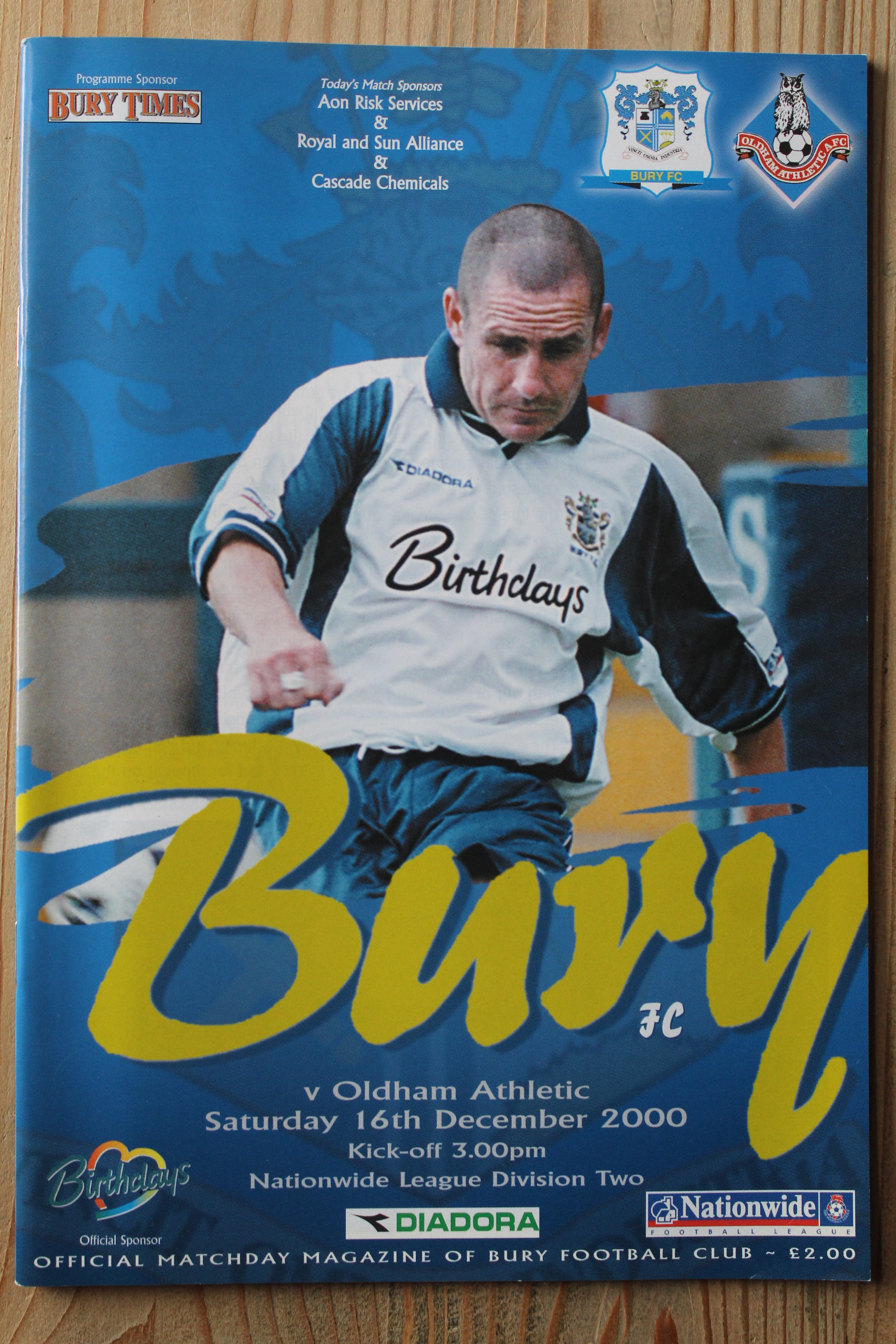 Bury FC v Oldham Athletic FC