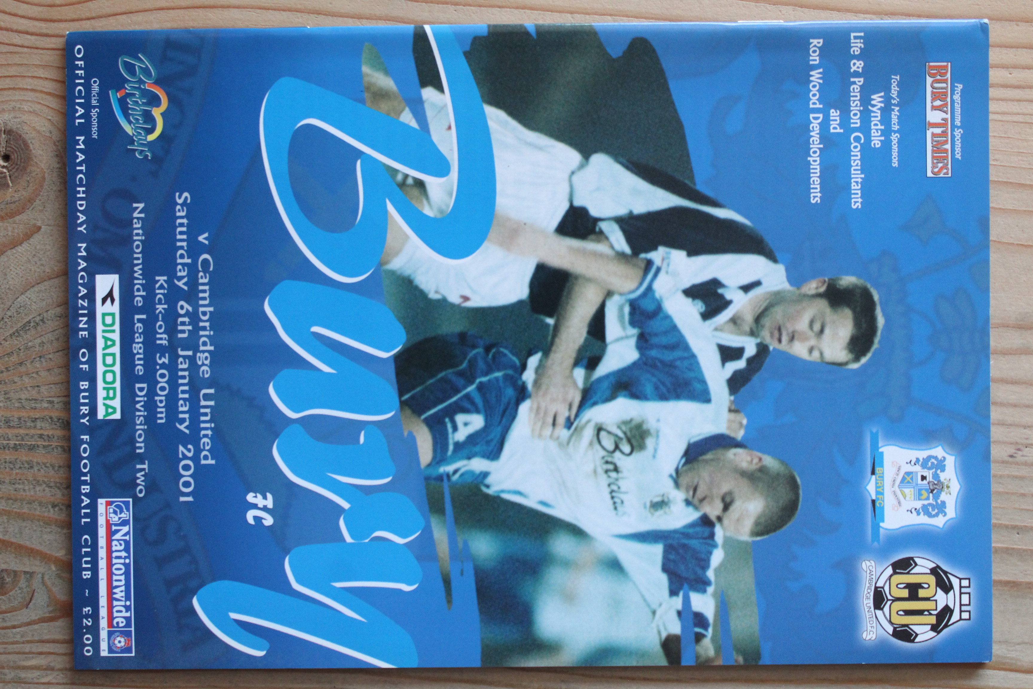 Bury FC v Cambridge United FC