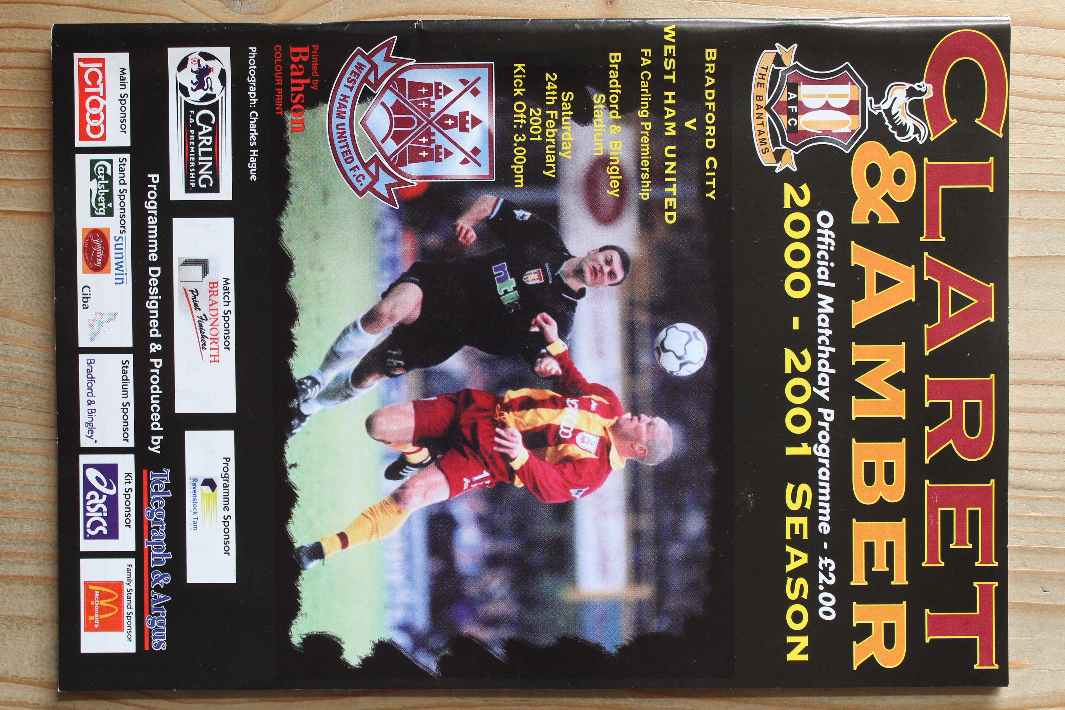 Bradford City FC v West Ham United FC