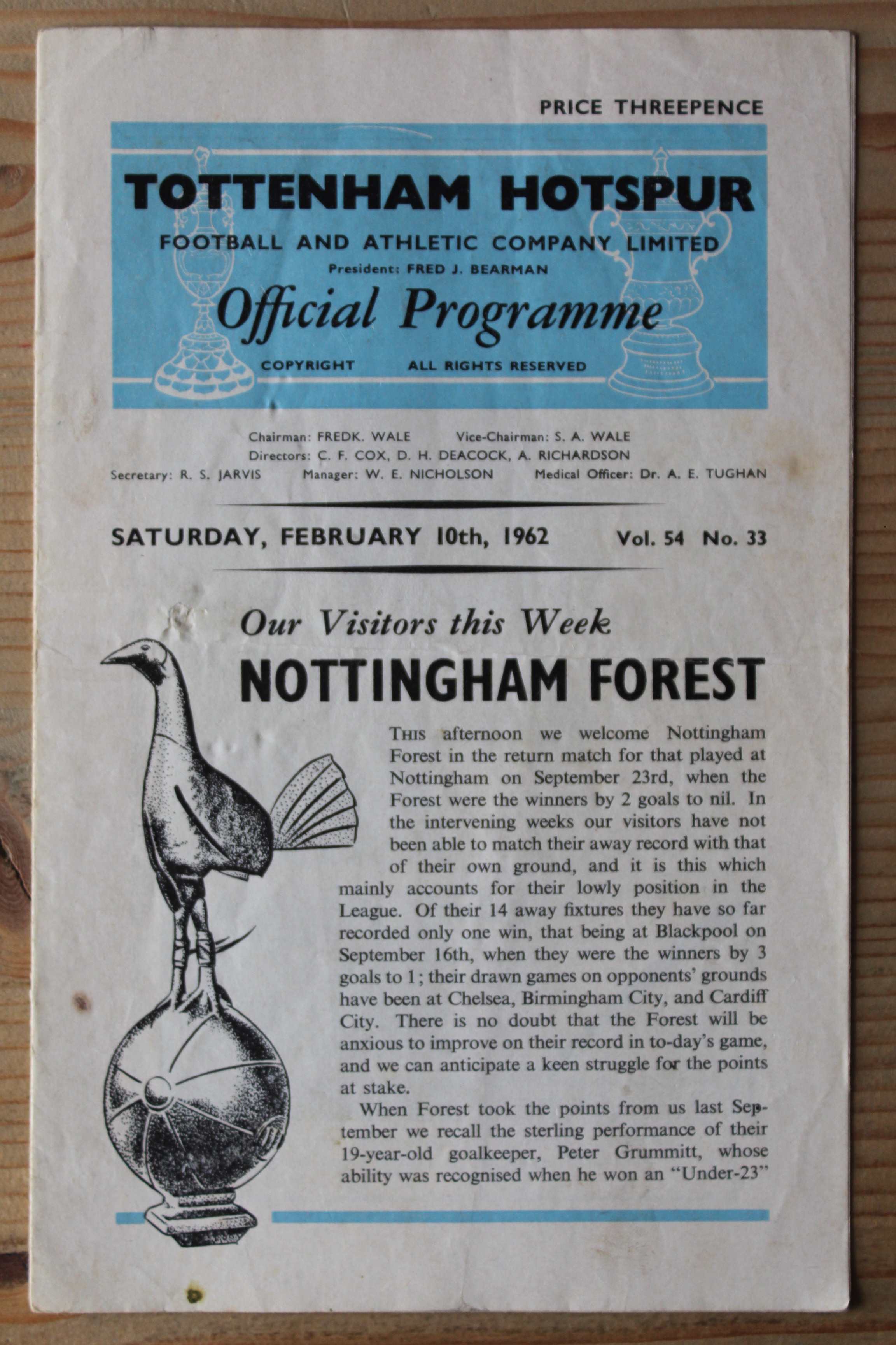 Tottenham Hotspur FC v Nottingham Forest FC