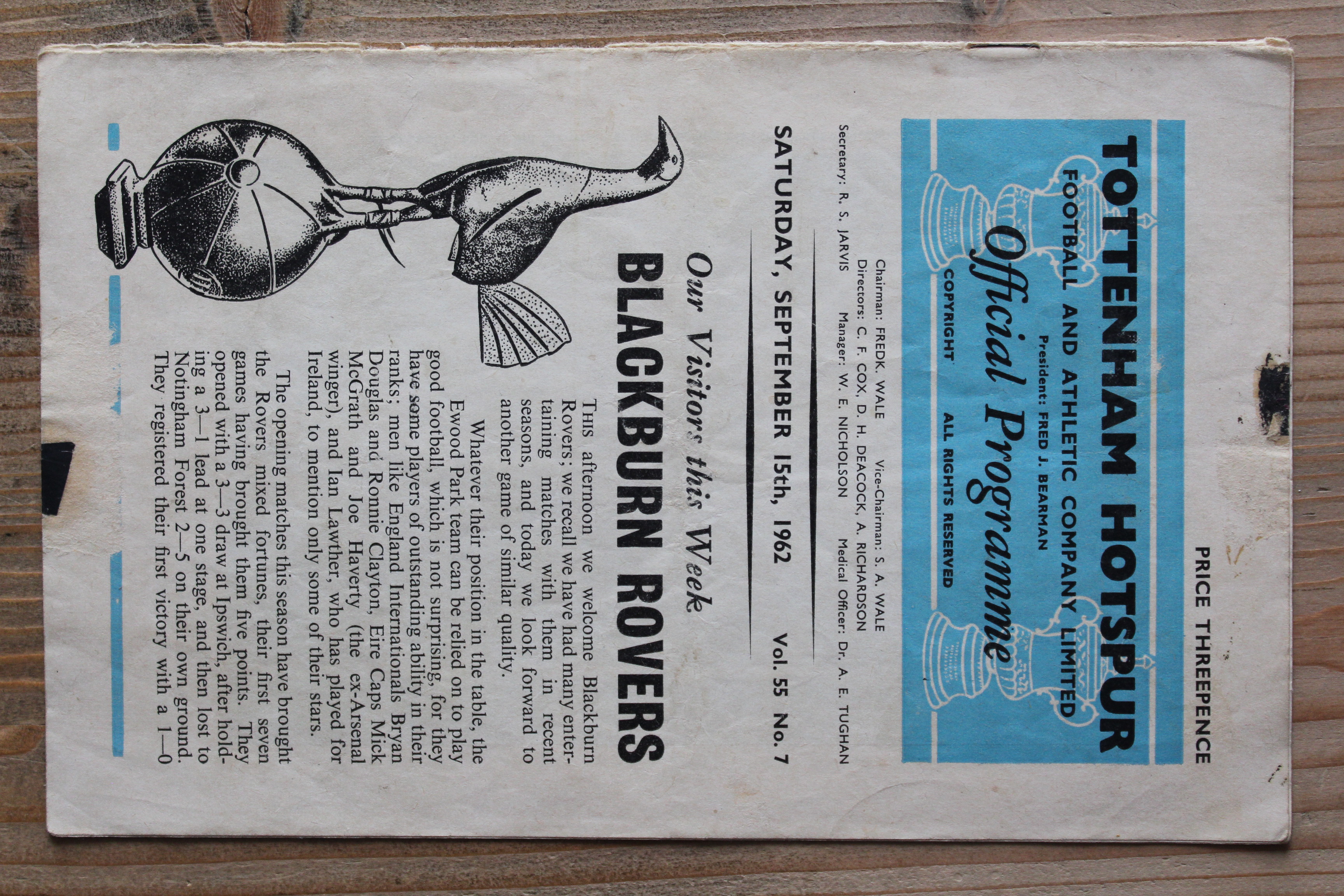 Tottenham Hotspur FC v Blackburn Rovers FC