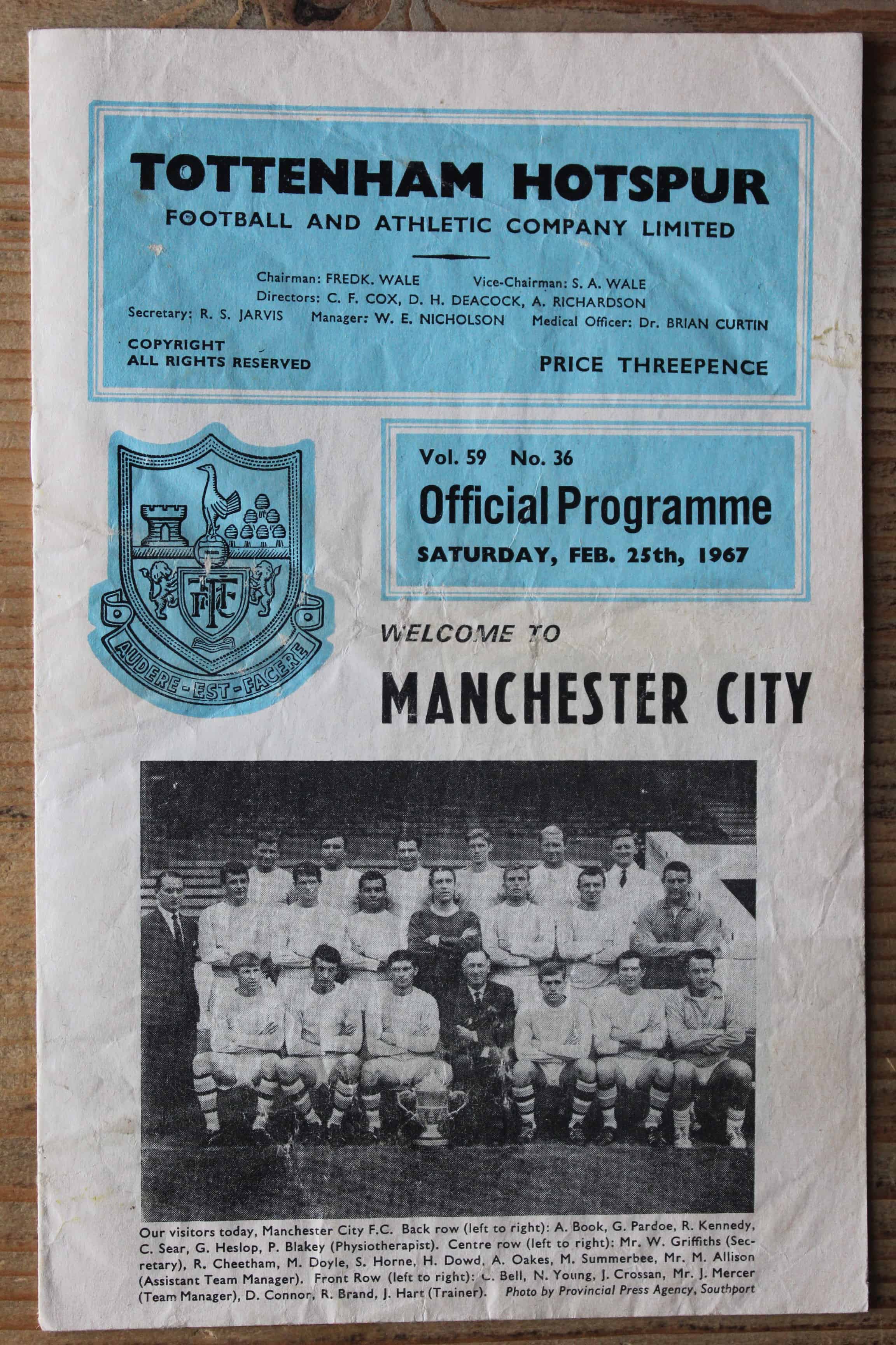 Tottenham Hotspur FC v Manchester City FC