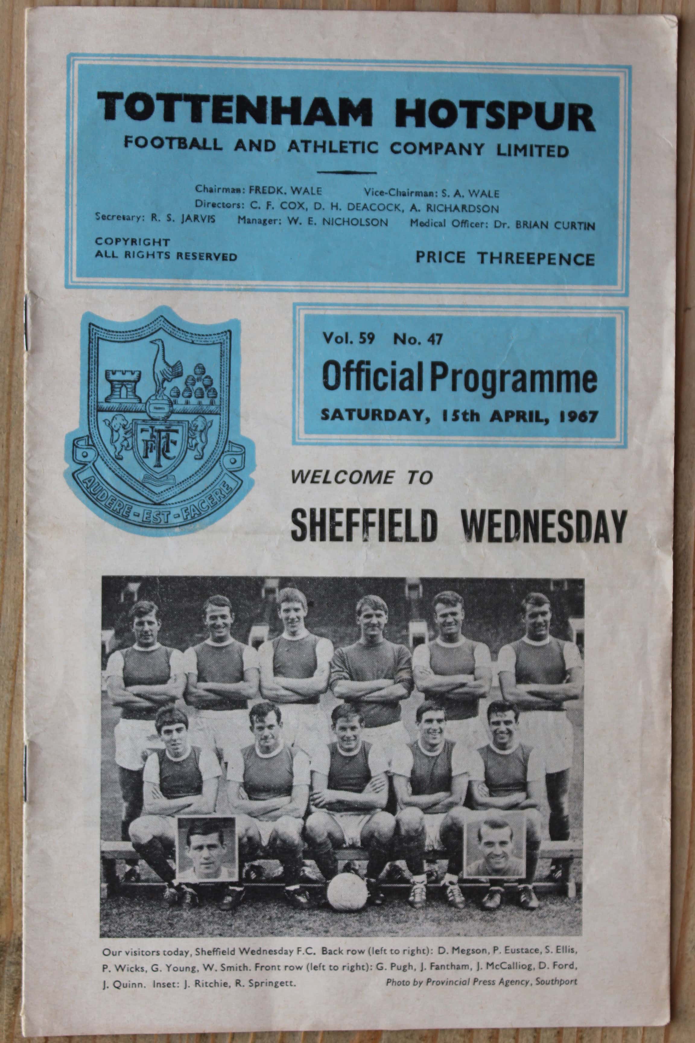Tottenham Hotspur FC v Sheffield Wednesday FC 