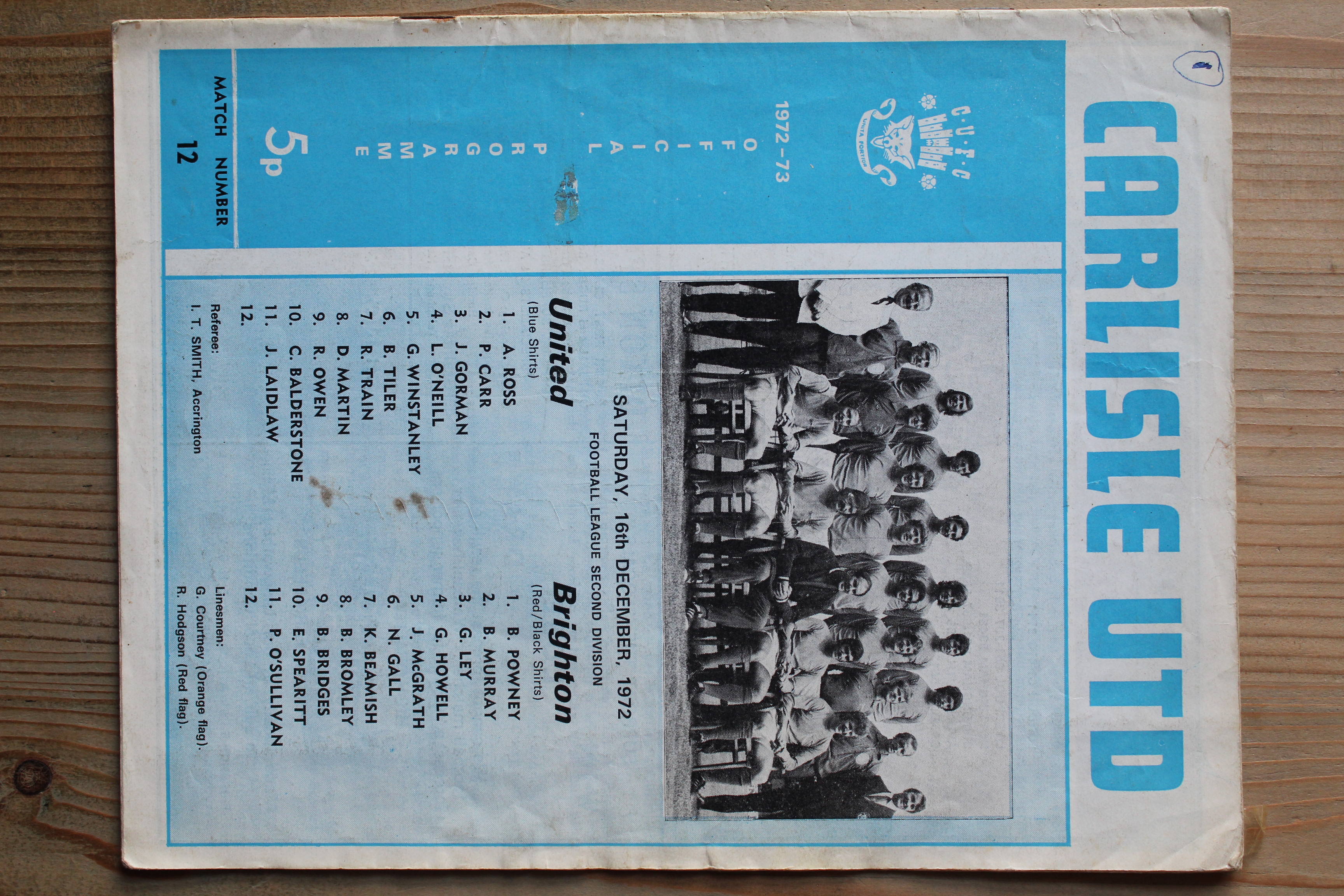 Carlisle United FC v Brighton & Hove Albion FC