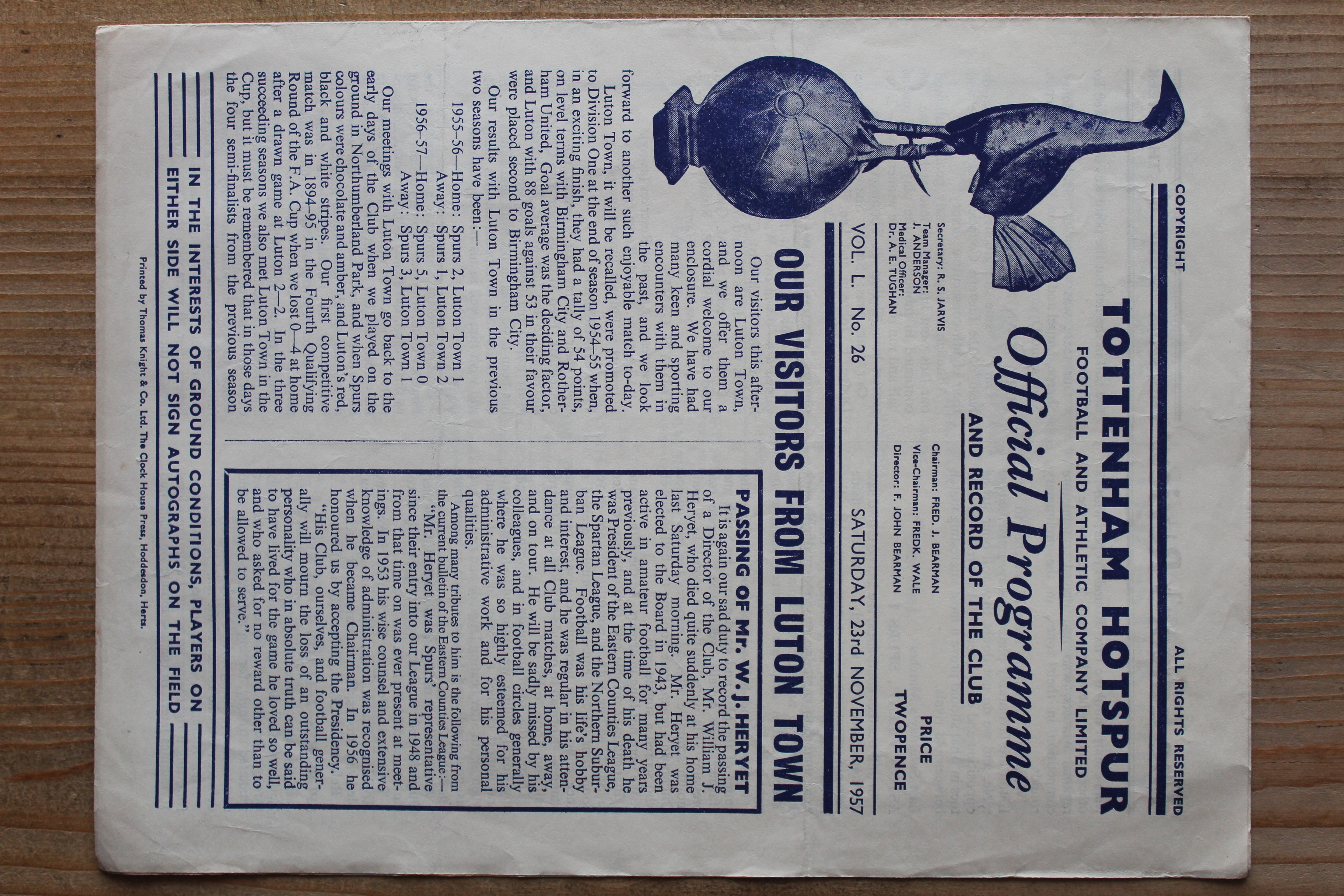 Tottenham Hotspur FC v Luton Town FC
