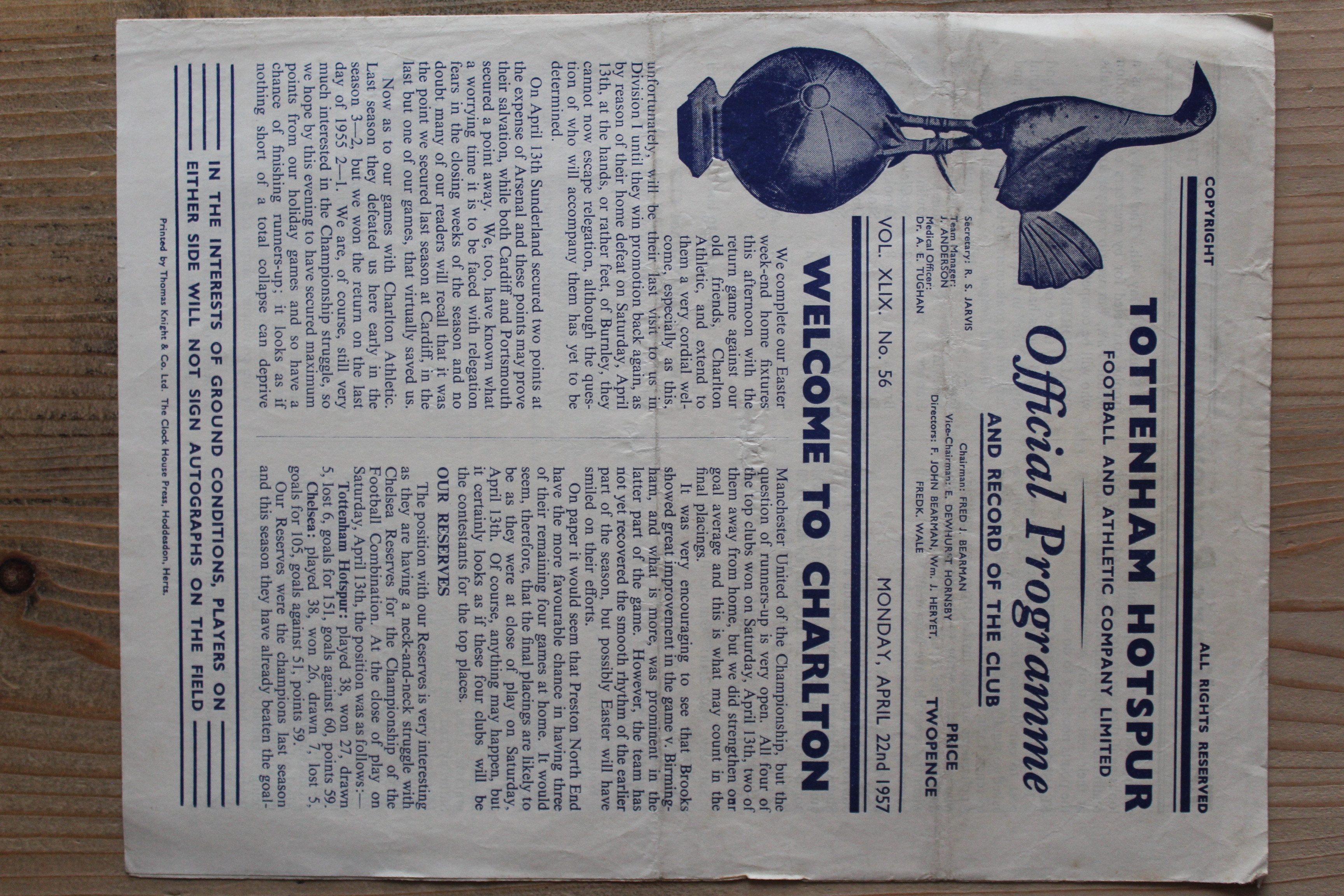 Tottenham Hotspur FC v Charlton Athletic FC