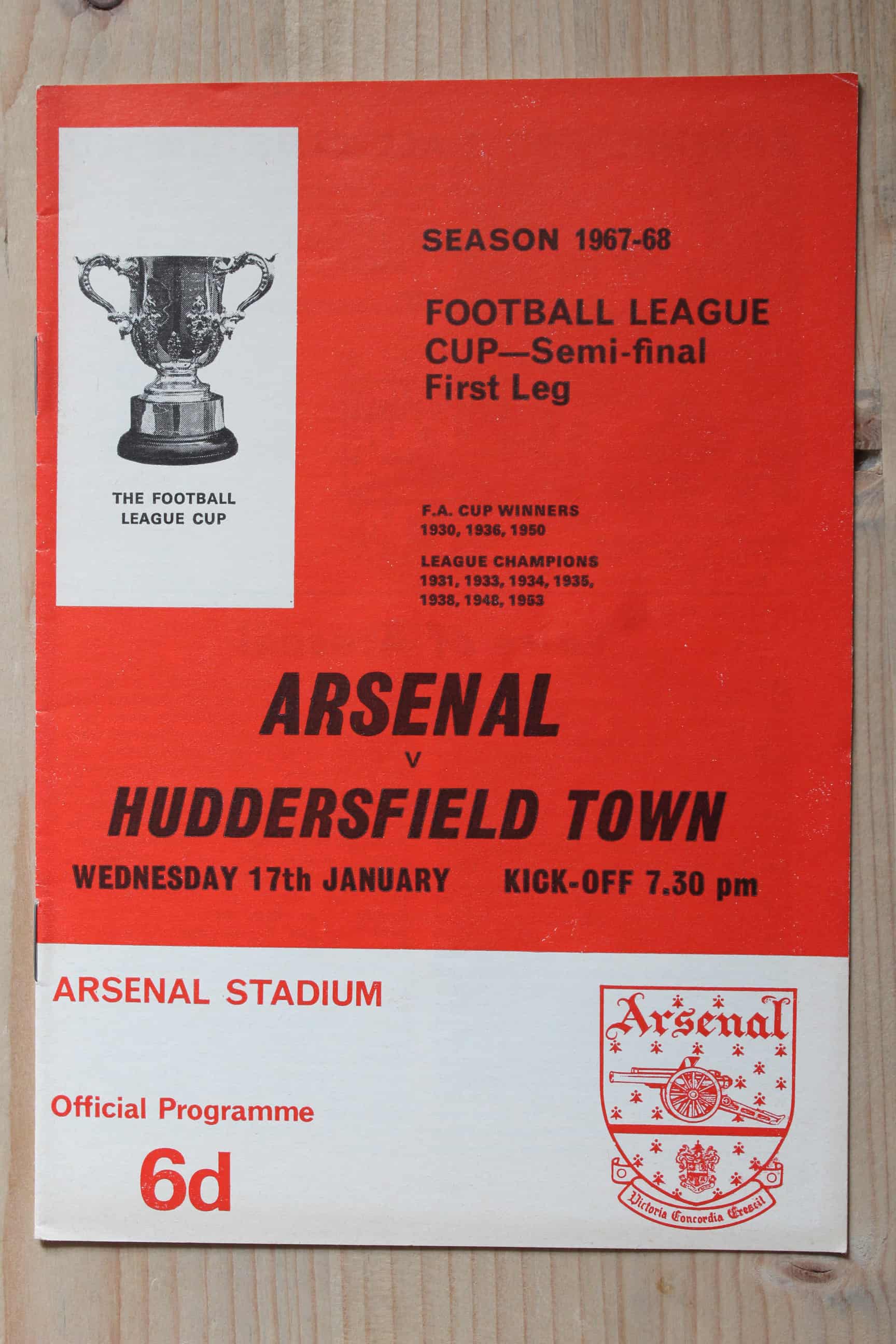 Arsenal FC v Huddersfield Town FC