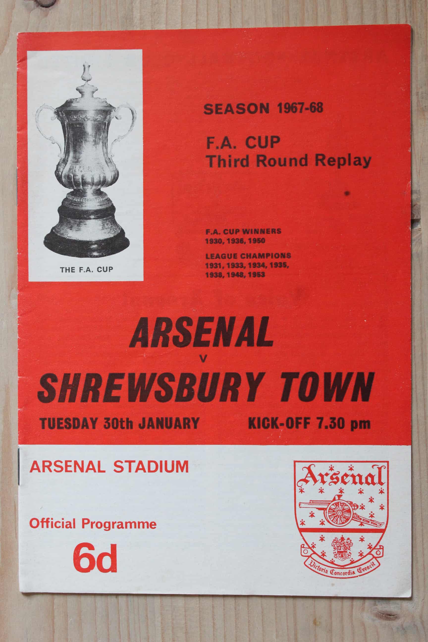 Arsenal FC v Shrewsbury Town FC