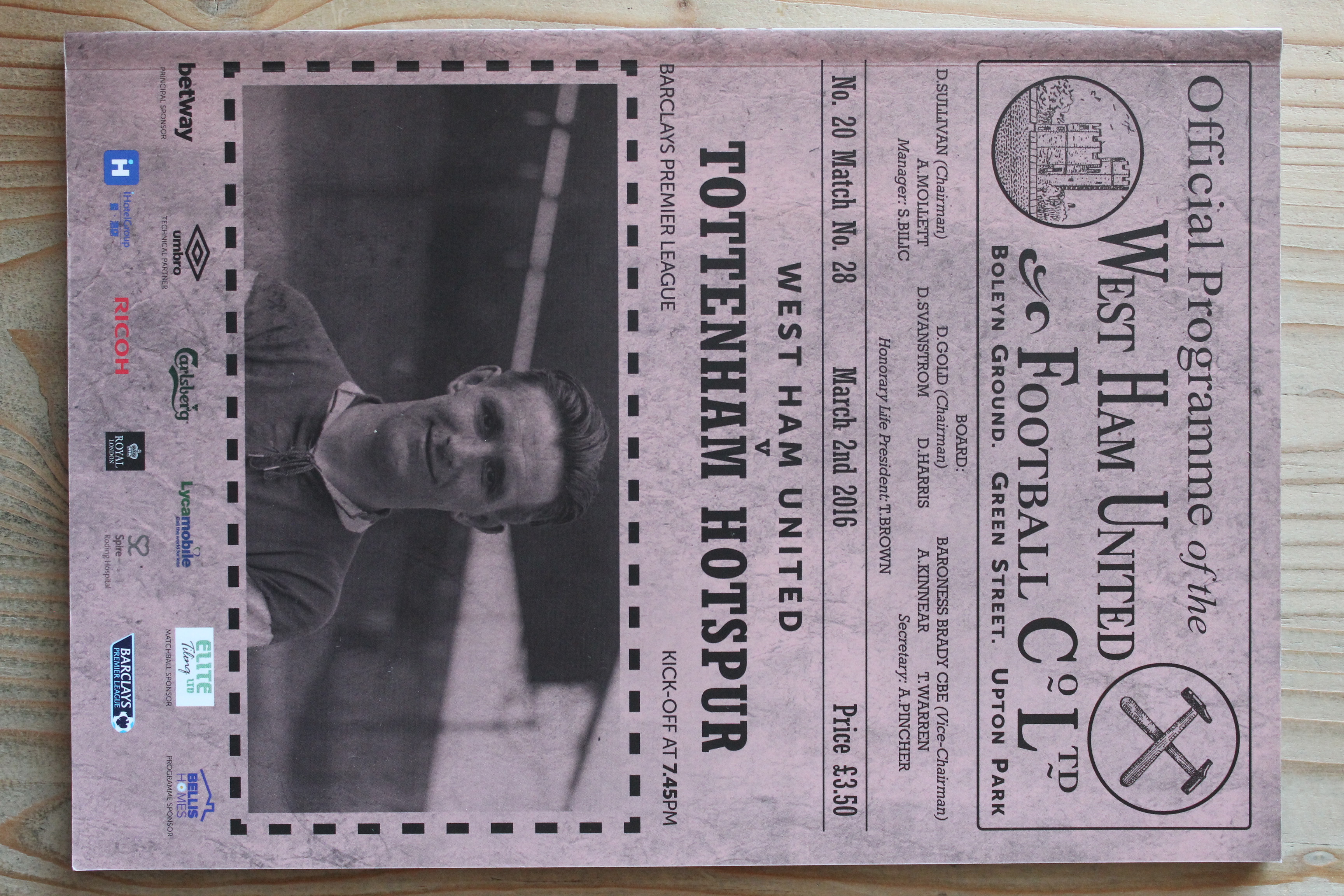 West Ham United FC v Tottenham Hotspur FC