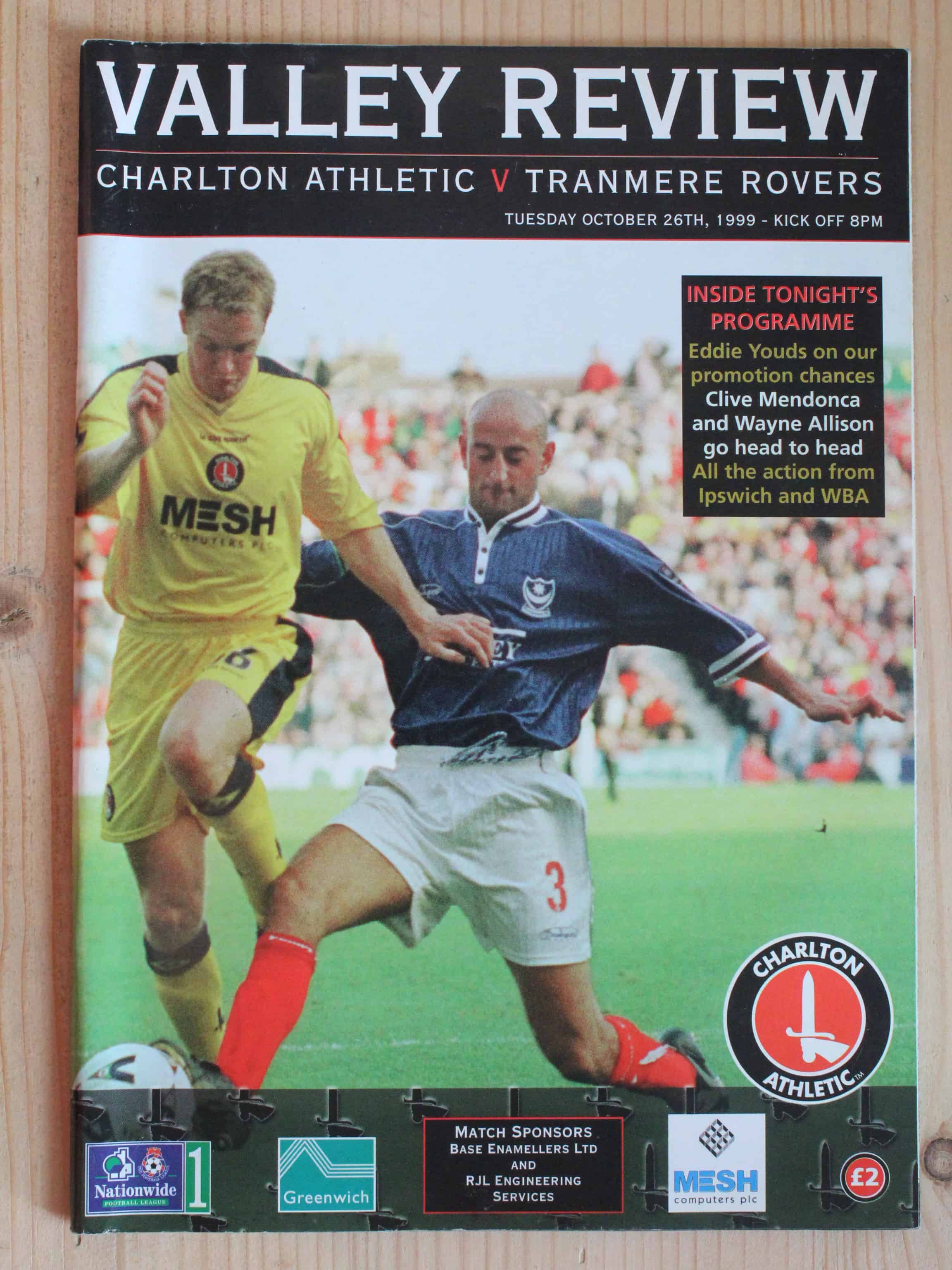 Charlton Athletic FC v Tranmere Rovers FC
