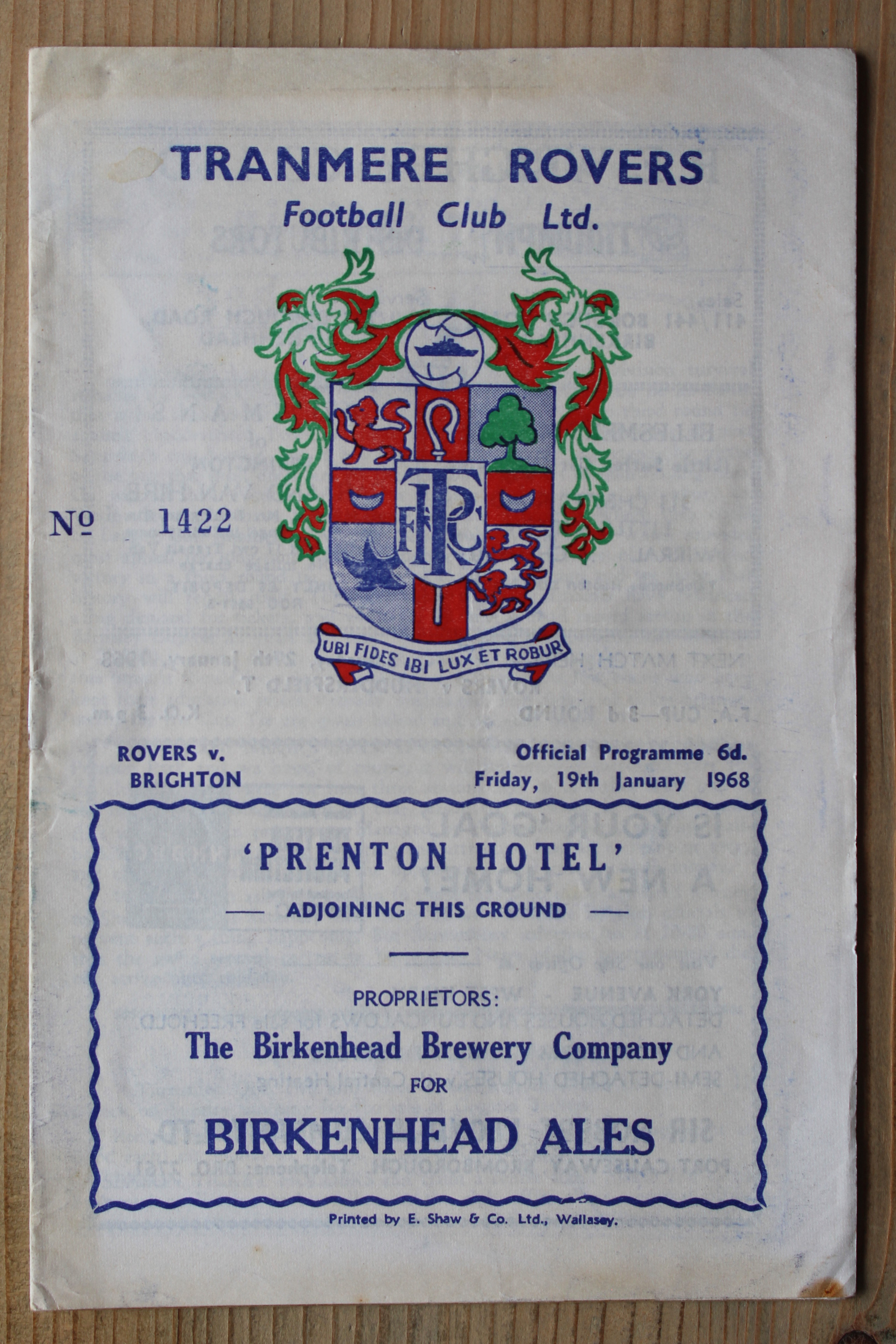 Tranmere Rovers FC v Brighton & Hove Albion FC