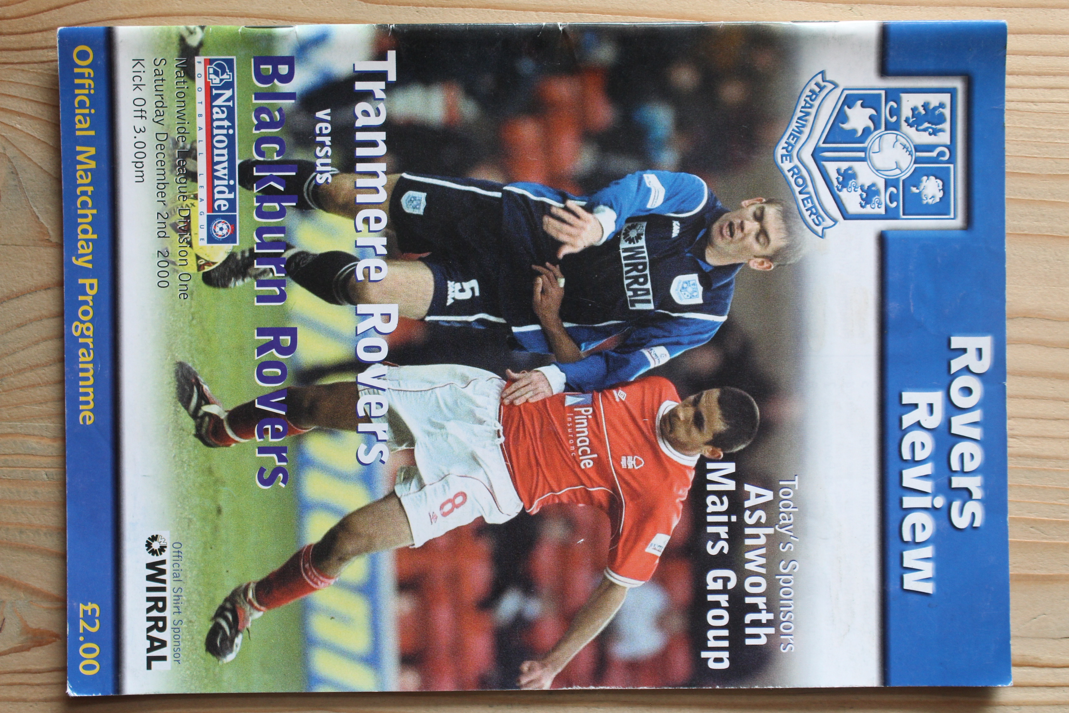 Tranmere Rovers FC v Blackburn Rovers FC