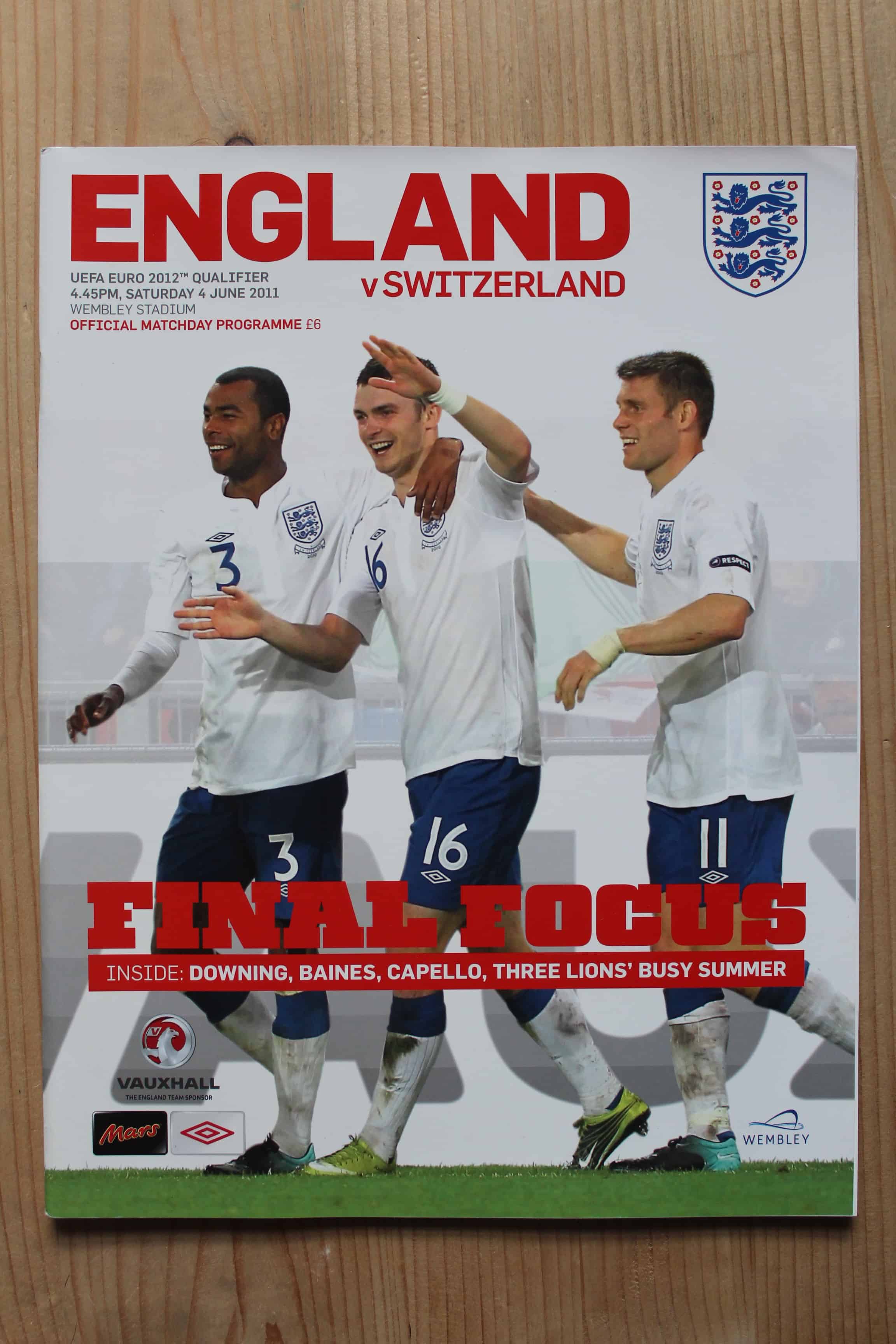 England v Switzerland