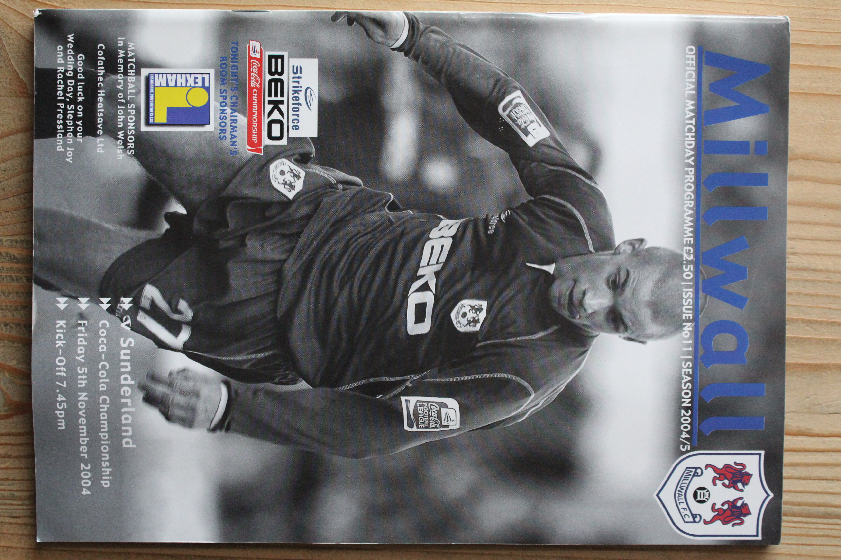 Millwall FC v Sunderland FC