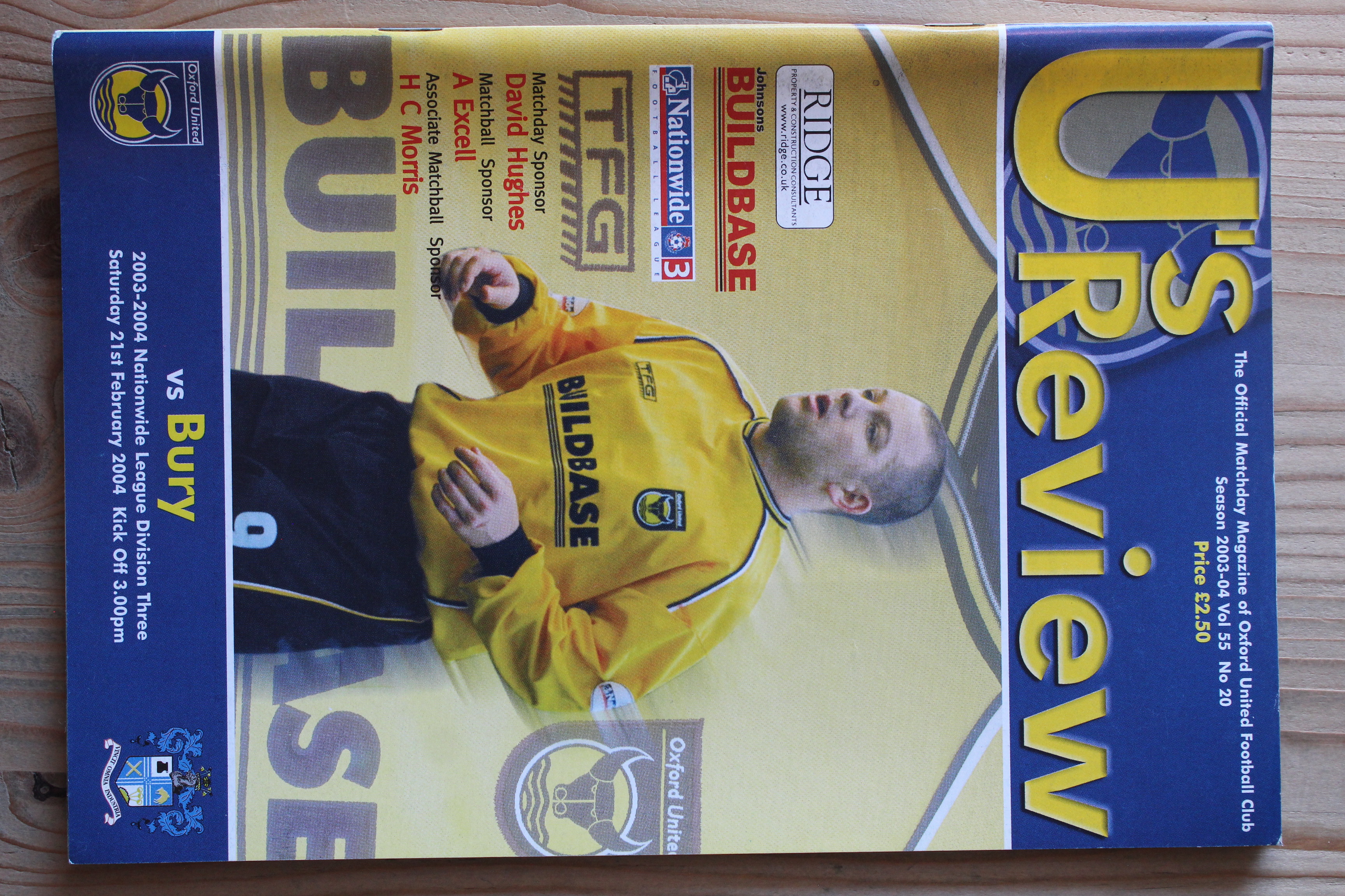 Oxford United FC v Bury FC