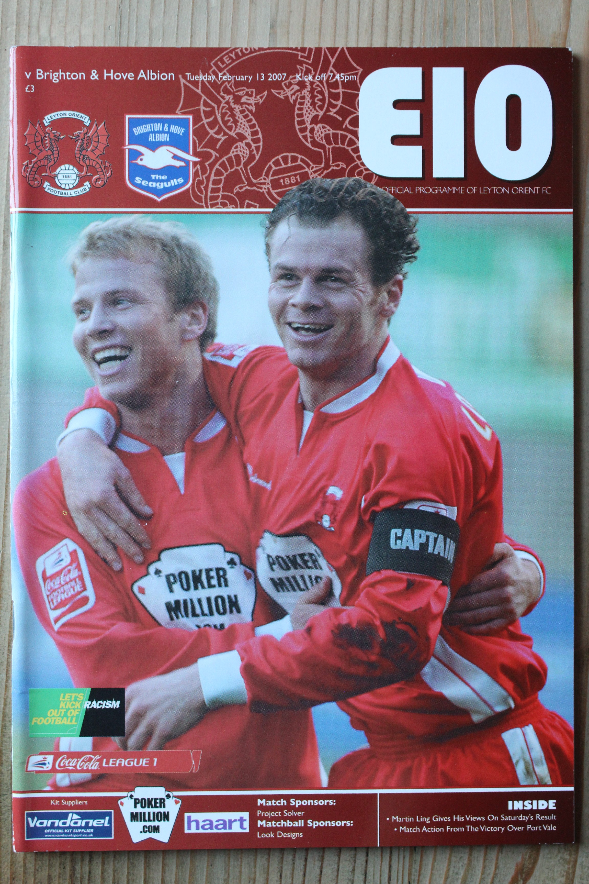 Leyton Orient FC v Brighton & Hove Albion FC