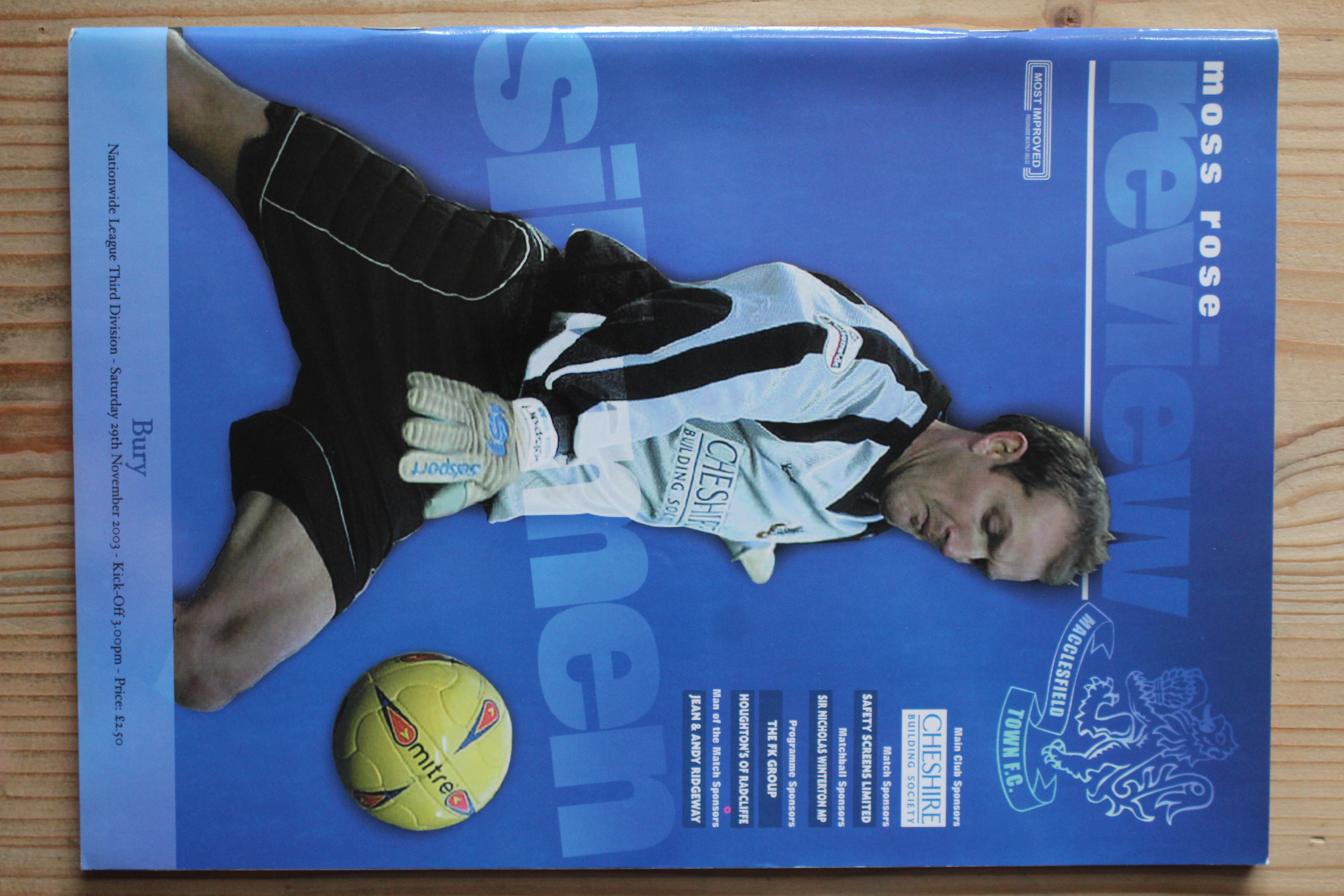 Macclesfield Town FC v Bury FC