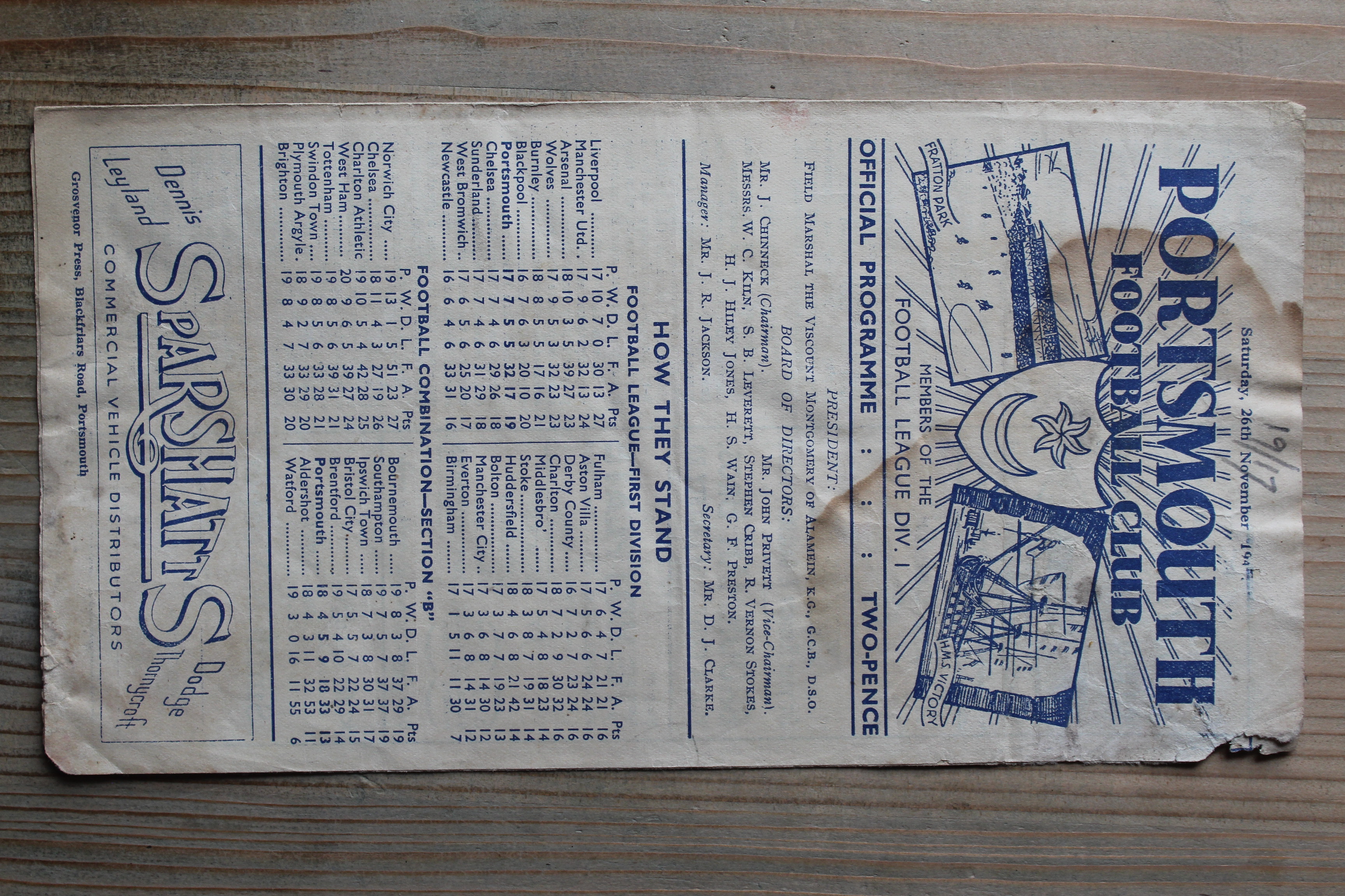 Portsmouth FC v Sunderland FC