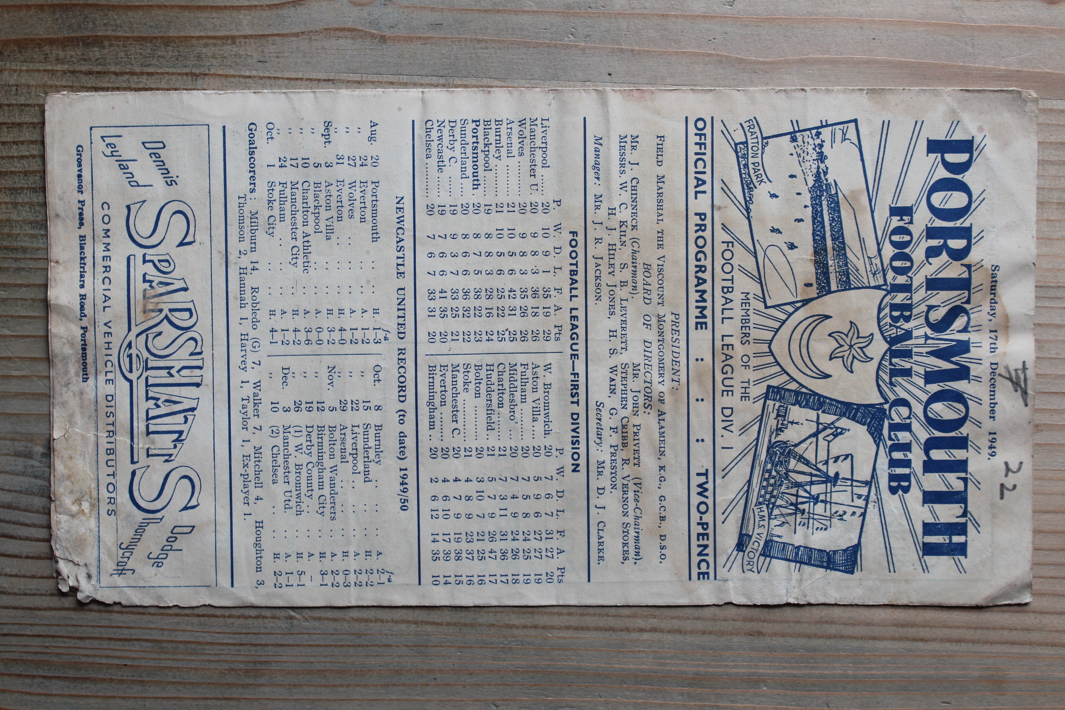 Portsmouth FC v Newcastle United FC