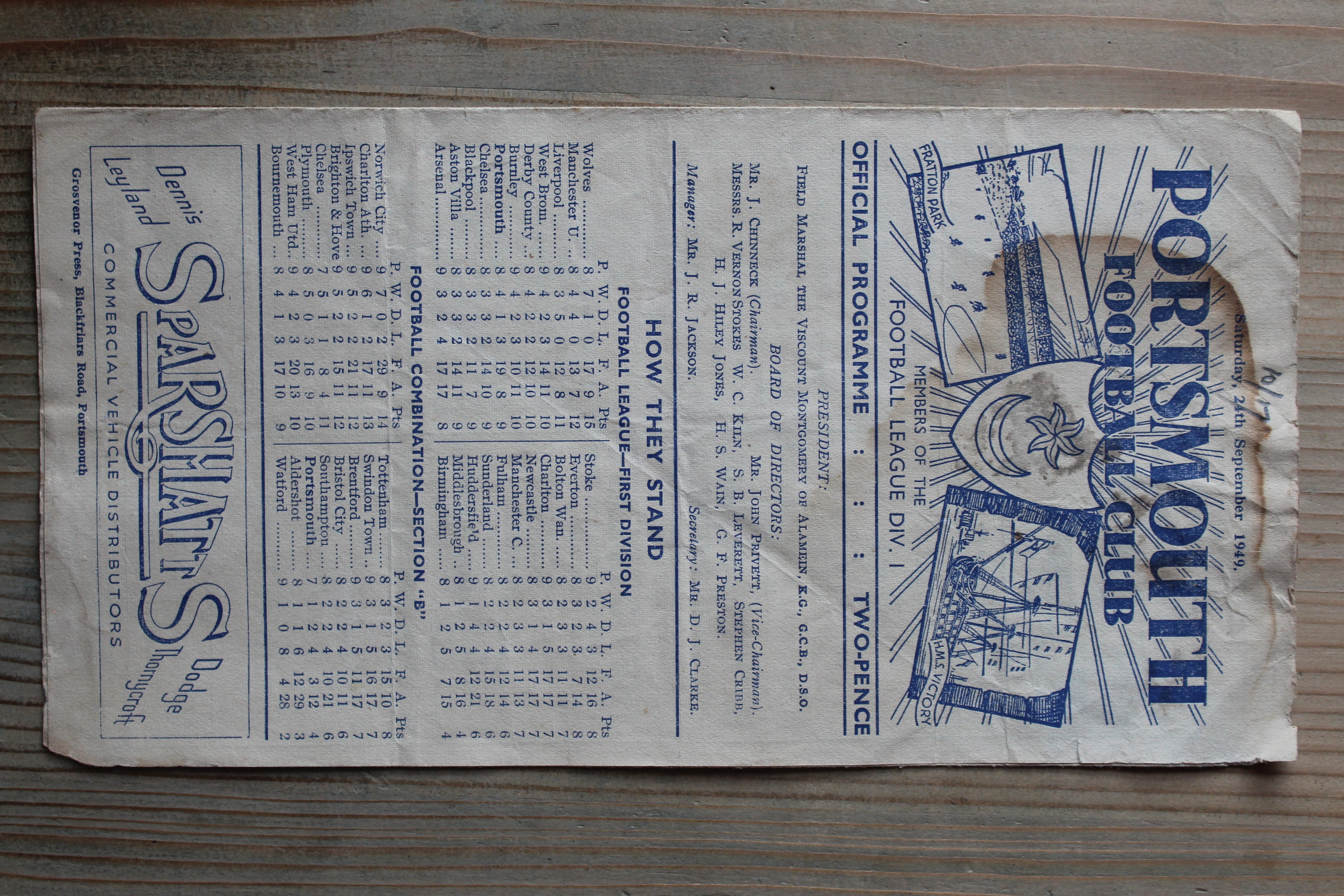 Portsmouth FC v Bolton Wanderers FC