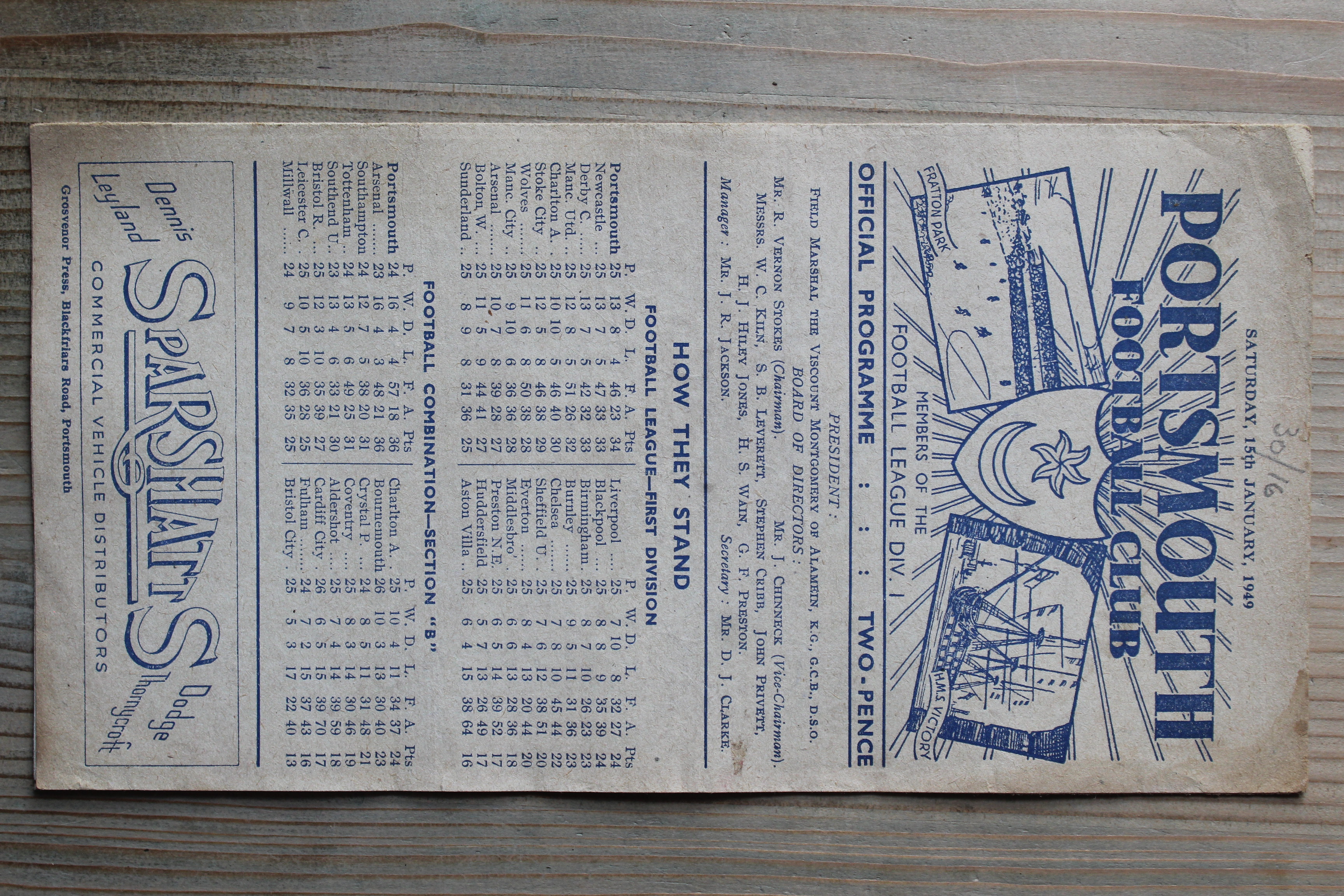 Portsmouth FC v Stoke City FC