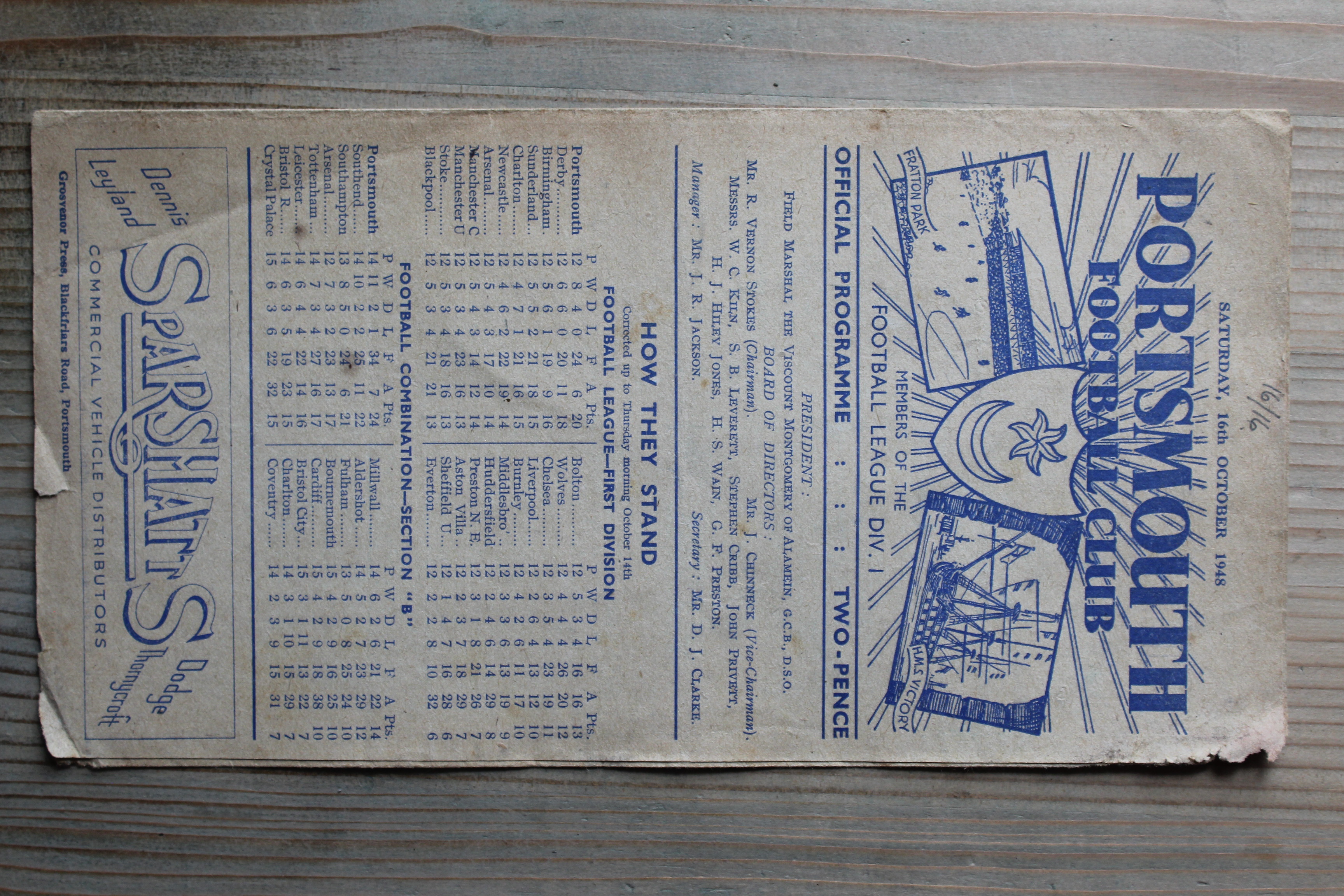 Portsmouth FC v Sunderland FC