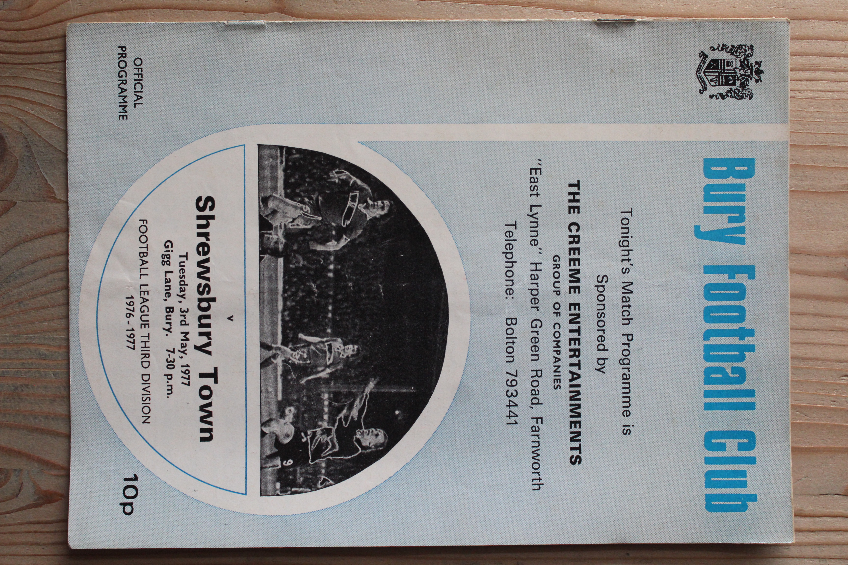 Bury FC v Shrewsbury Town FC