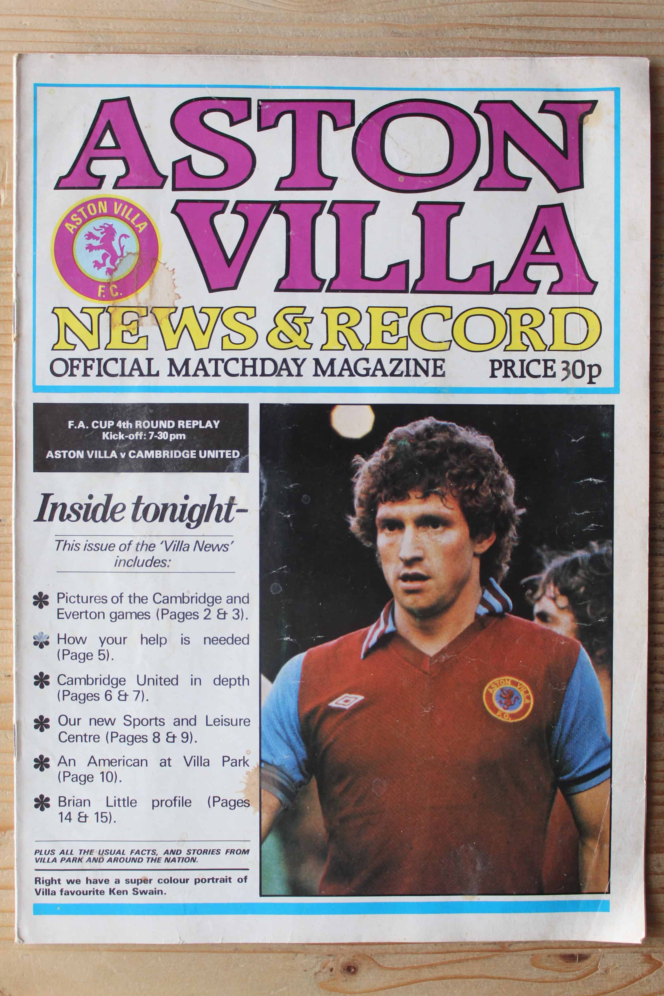 Aston Villa FC v Cambridge United FC