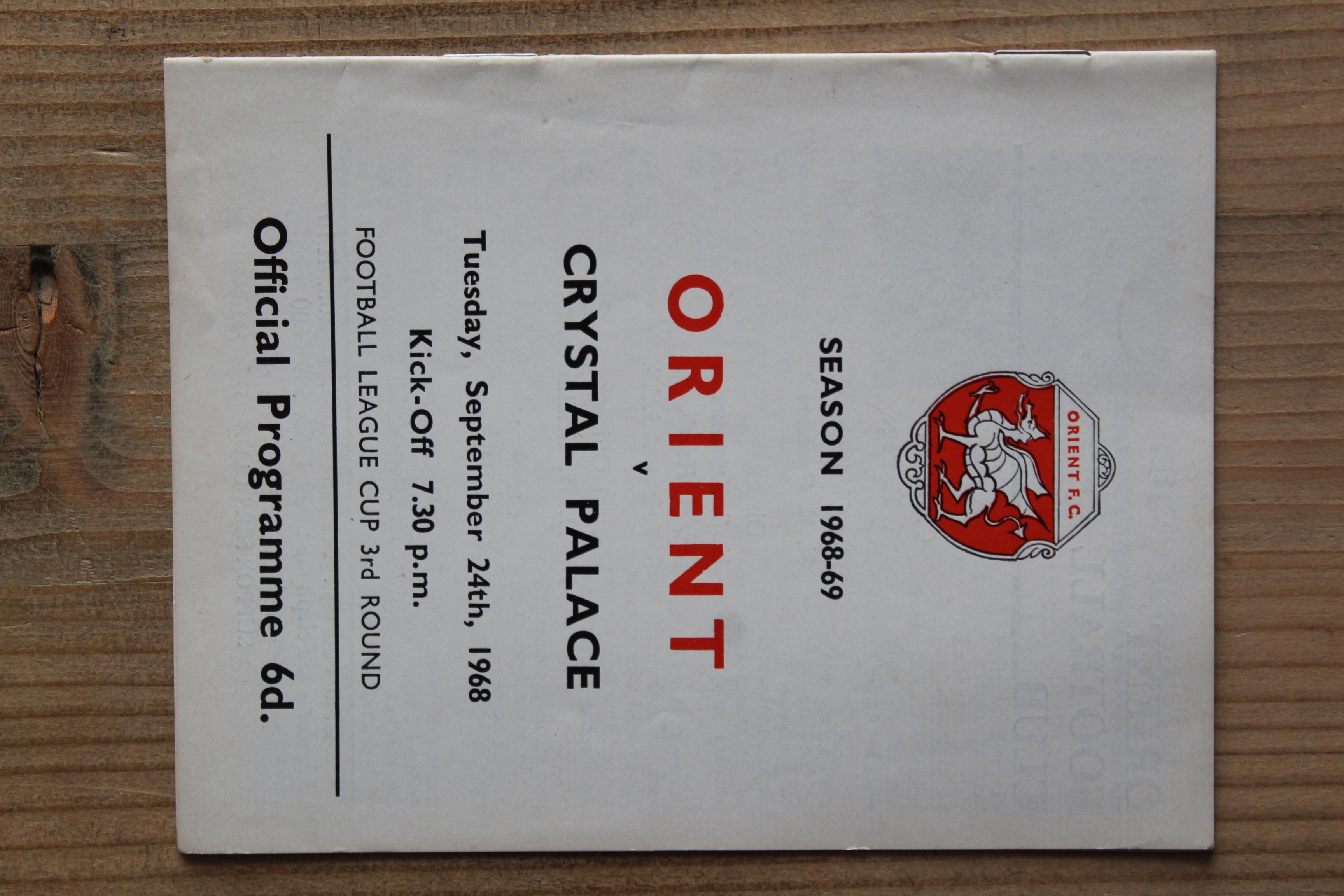 Orient v Crystal Palace FC
