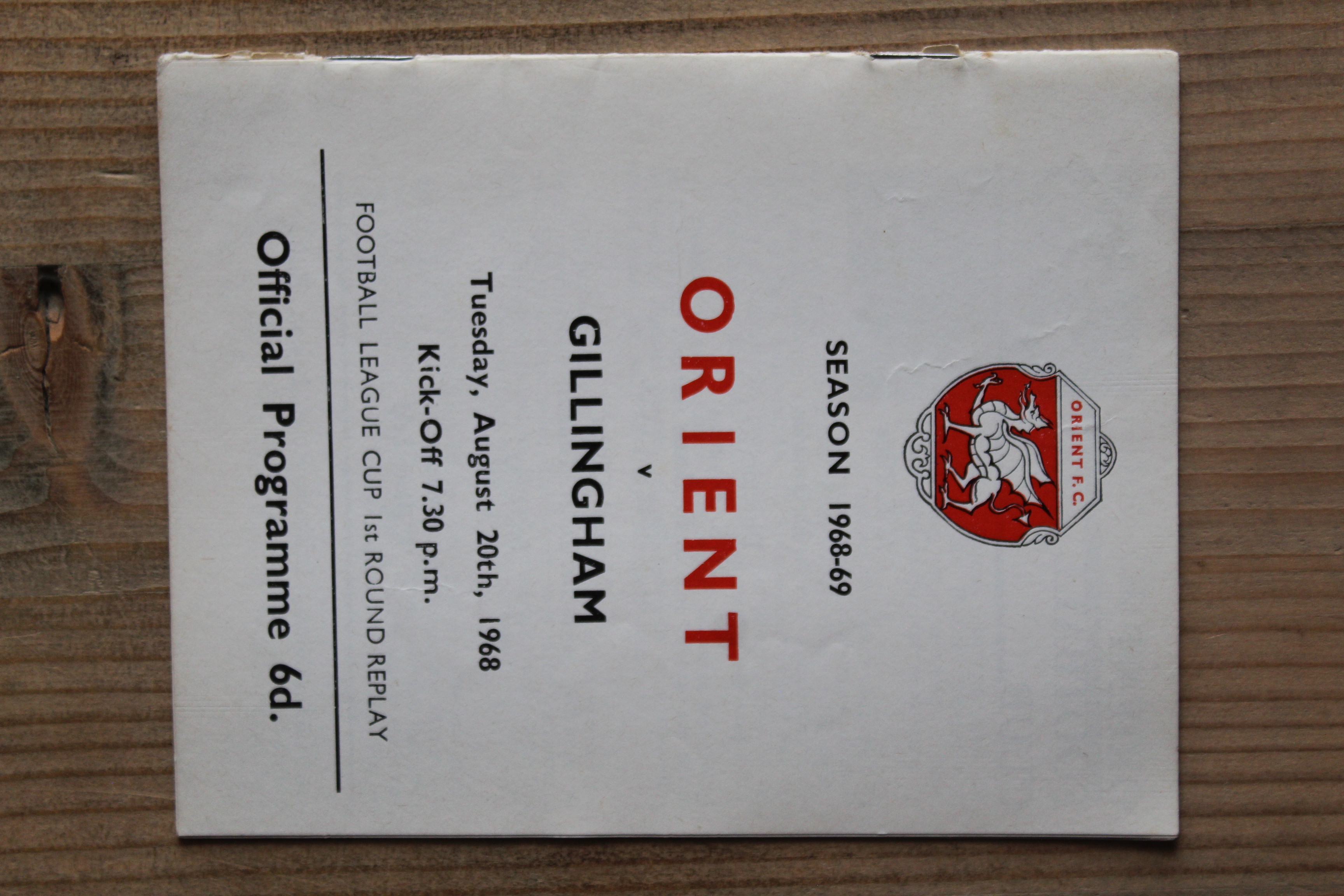 Orient v Gillingham FC