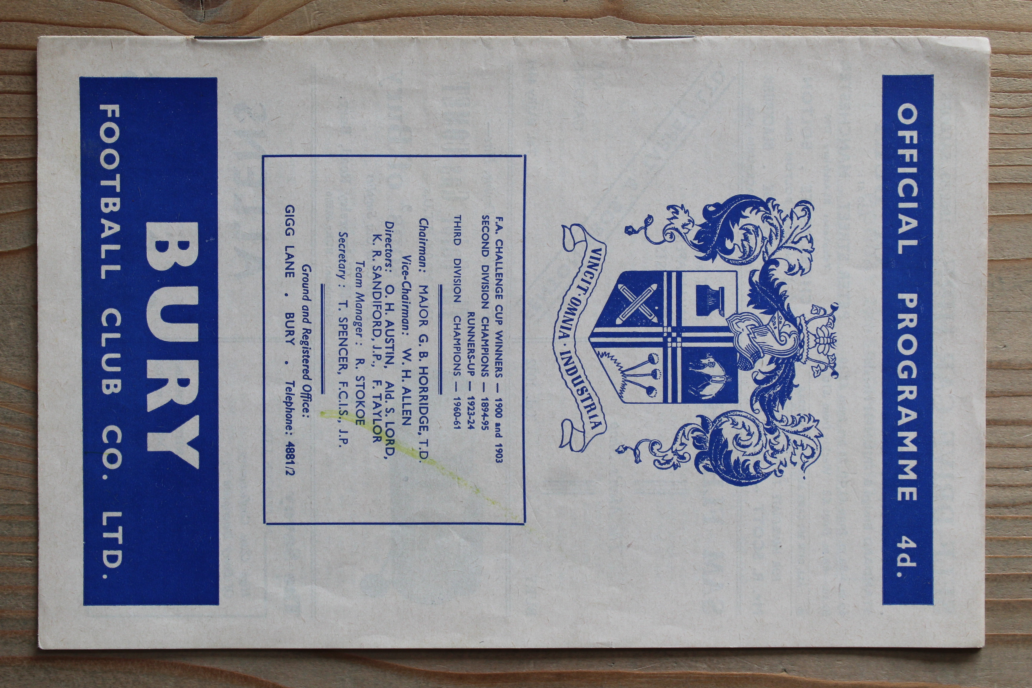 Bury FC v Lincoln City FC