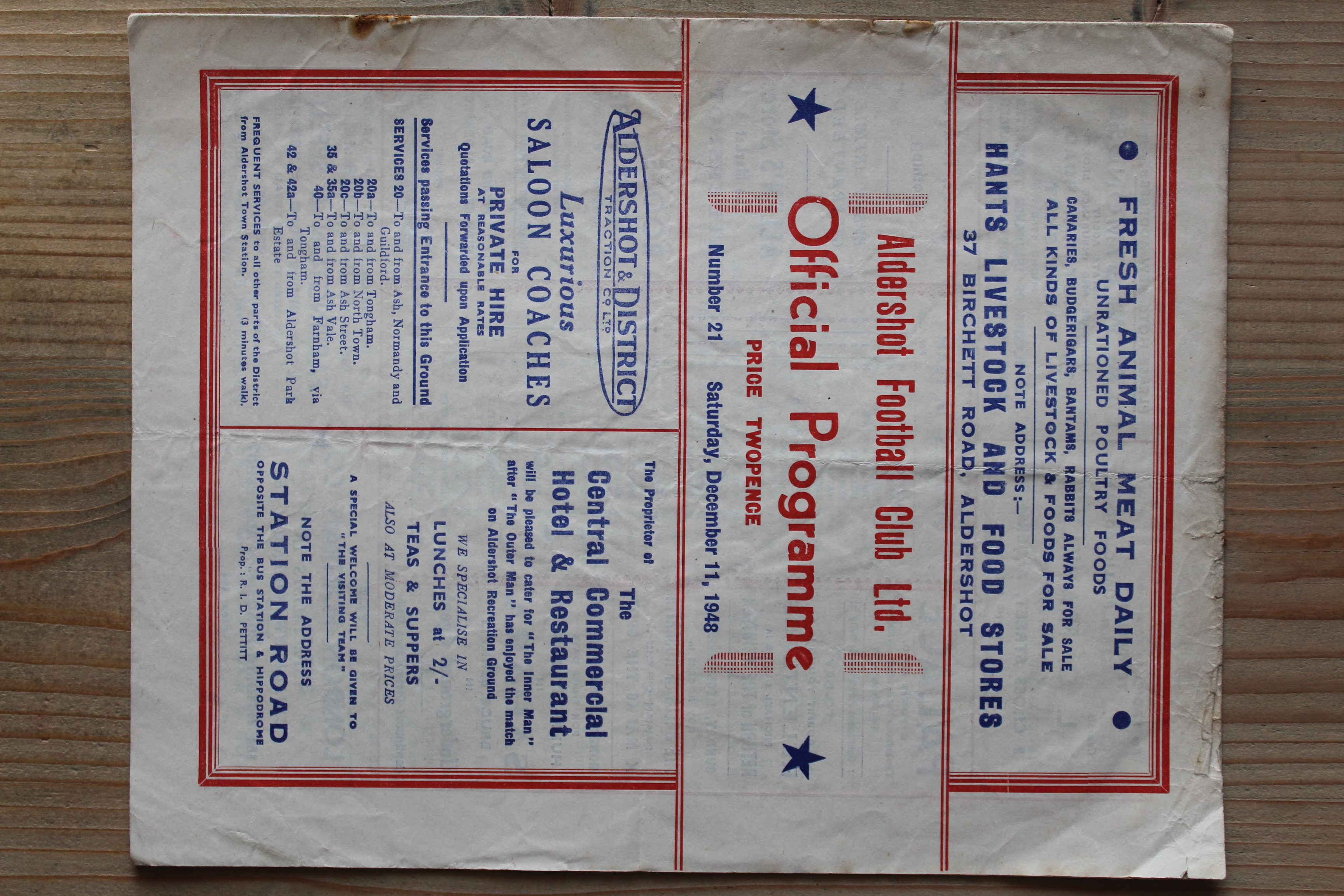 Aldershot F.C v Chester City FC