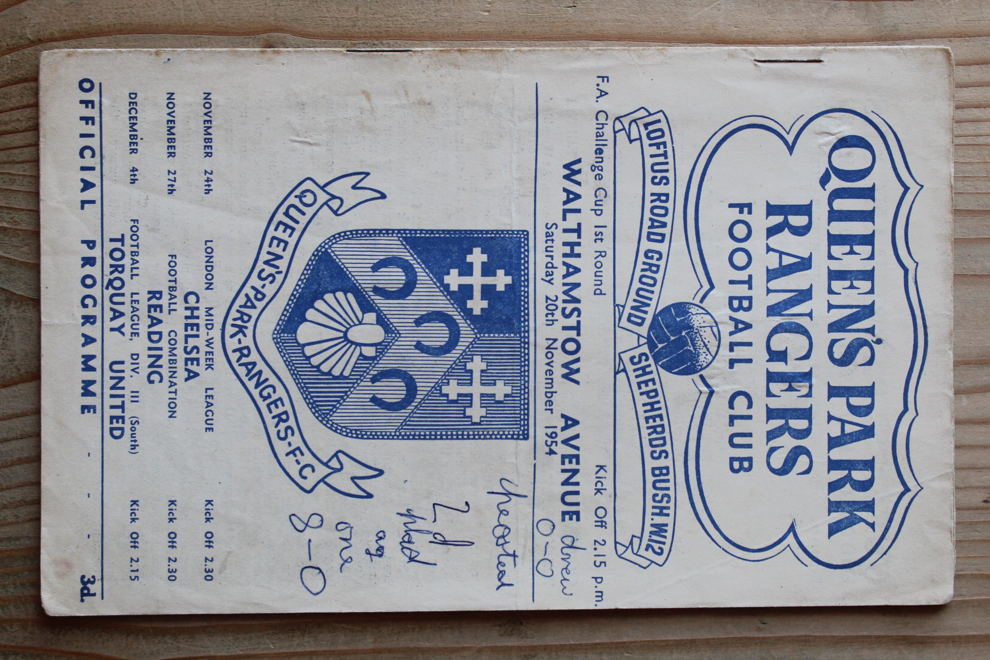 Queens Park Rangers FC v Walthamstow Avenue