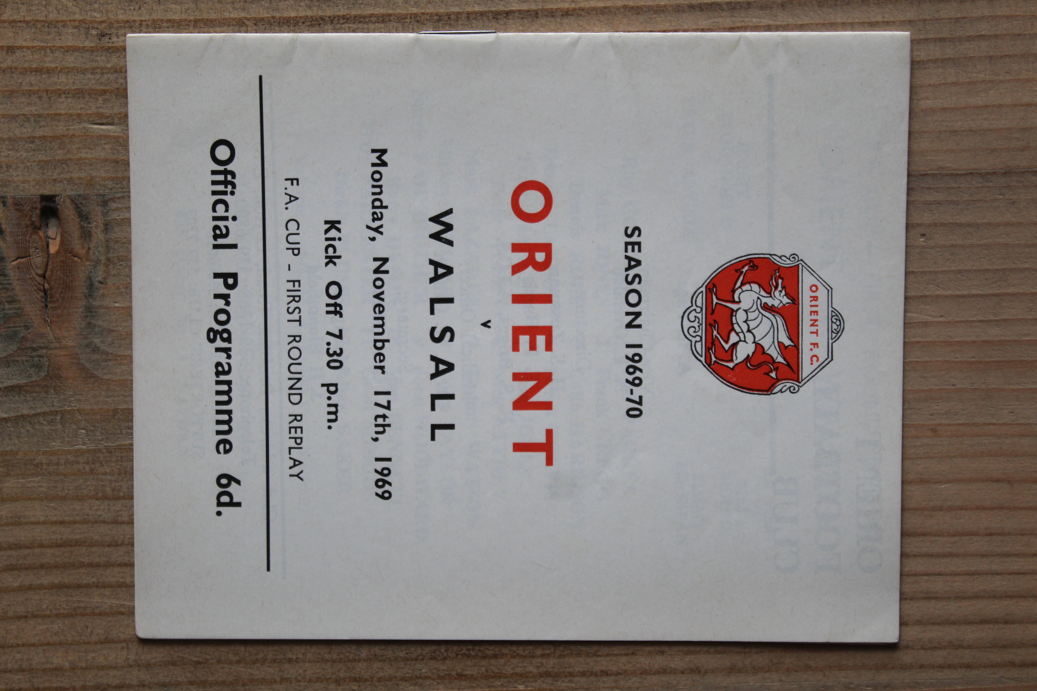 Orient v Walsall FC