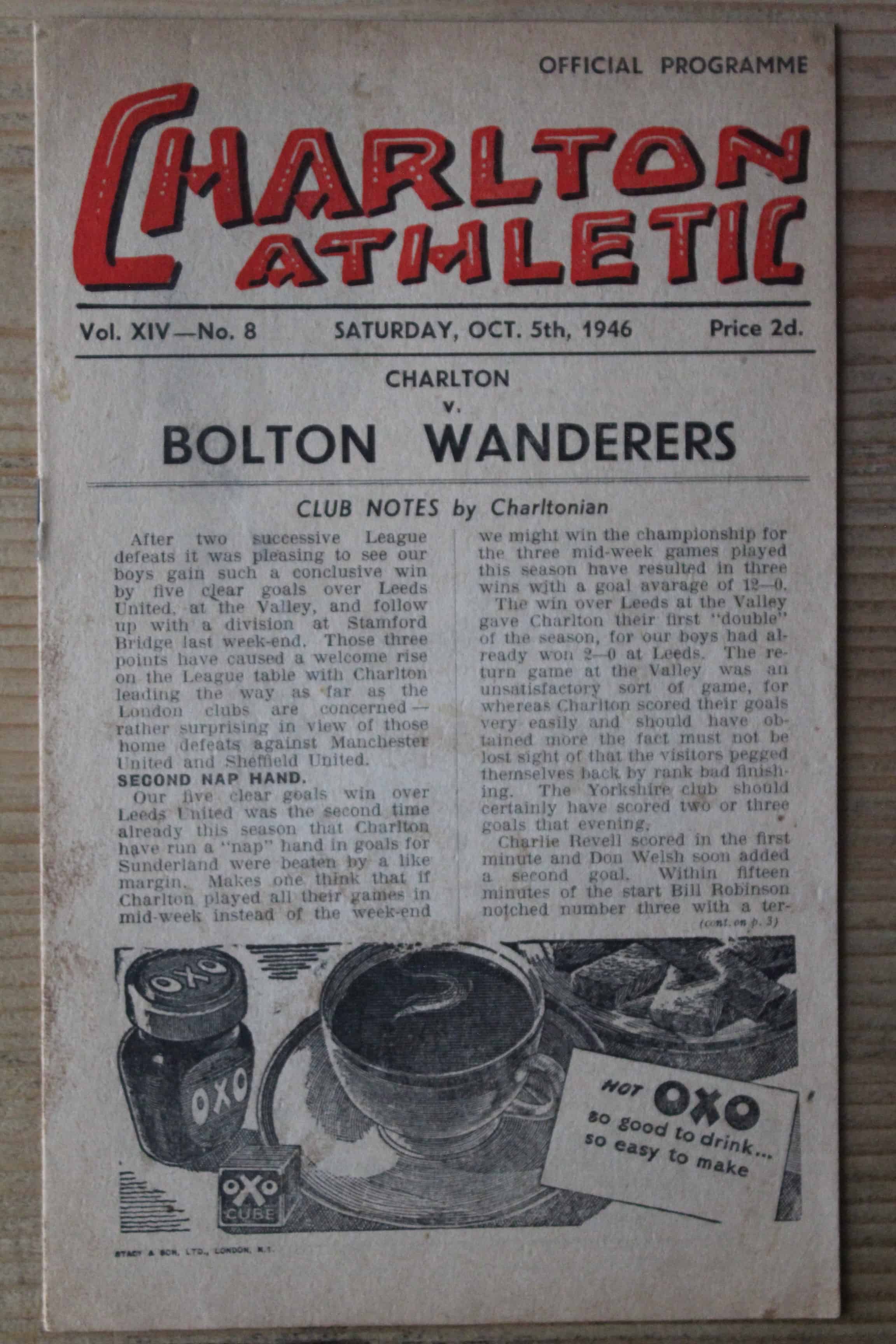 Charlton Athletic FC v Bolton Wanderers FC